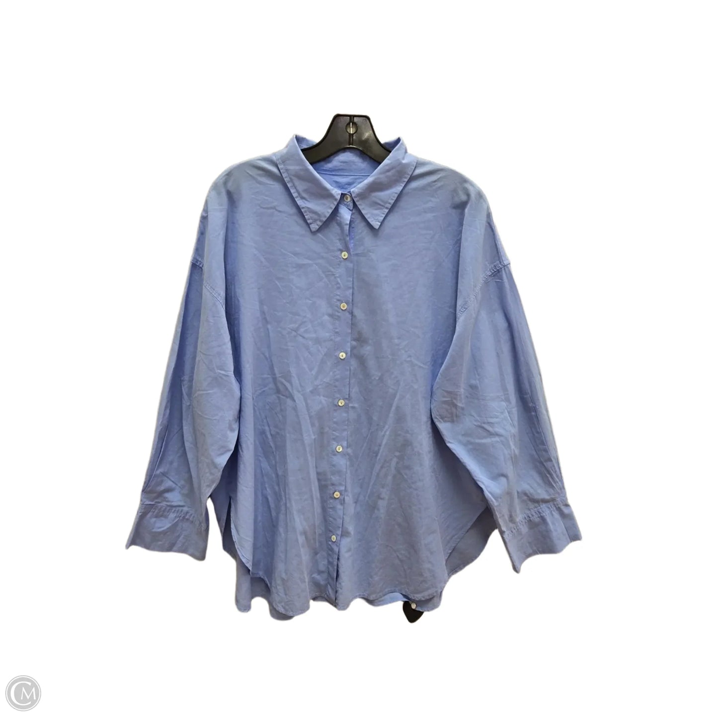 Top Long Sleeve By Velvet In Blue, Size: M