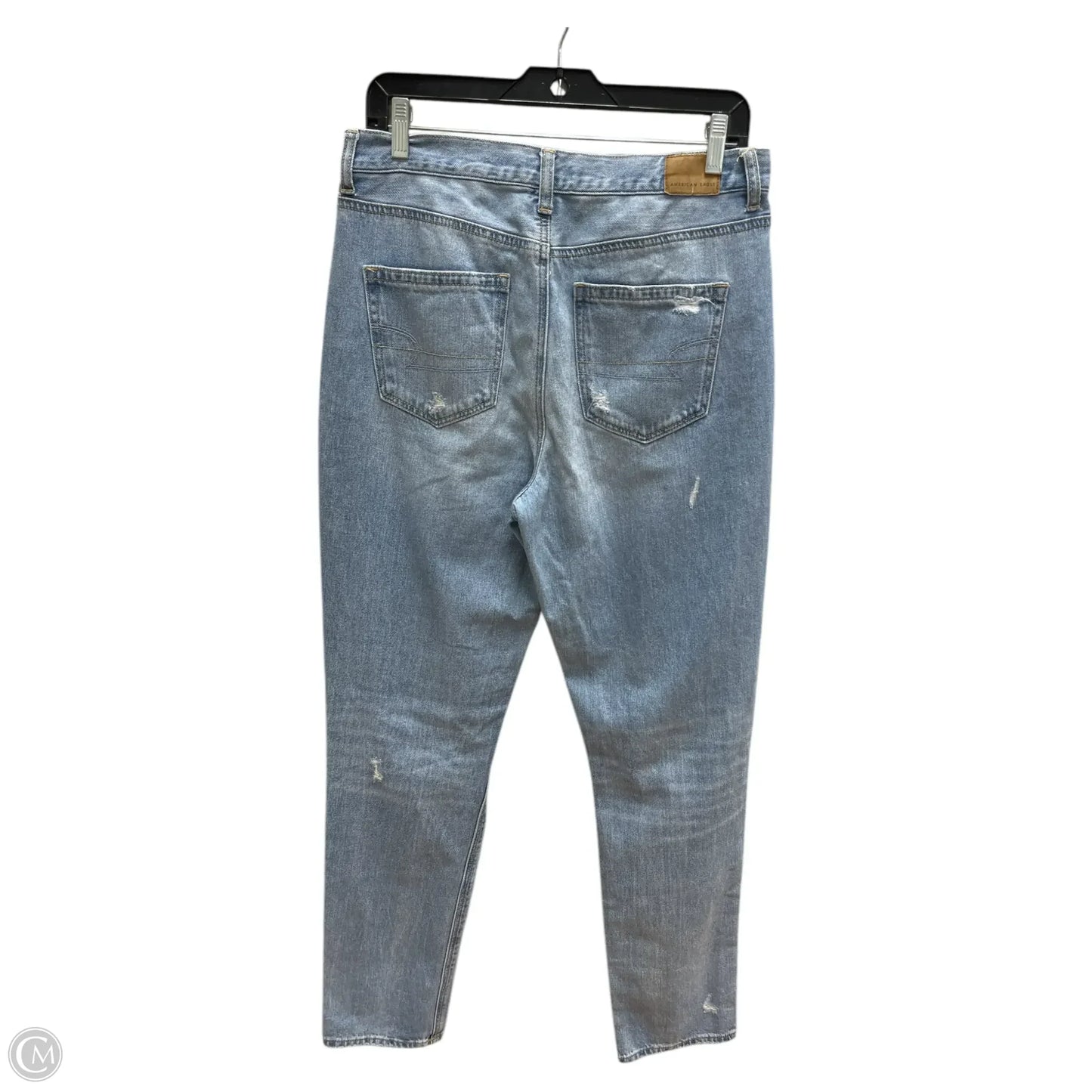 Jeans Straight By American Eagle In Blue Denim, Size: 10