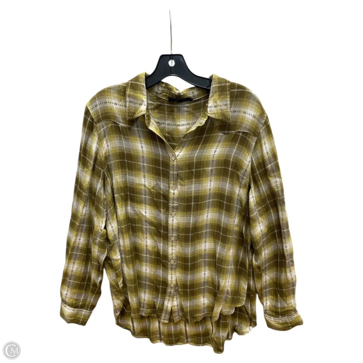 Top Long Sleeve By Jane And Delancey In Yellow, Size: L