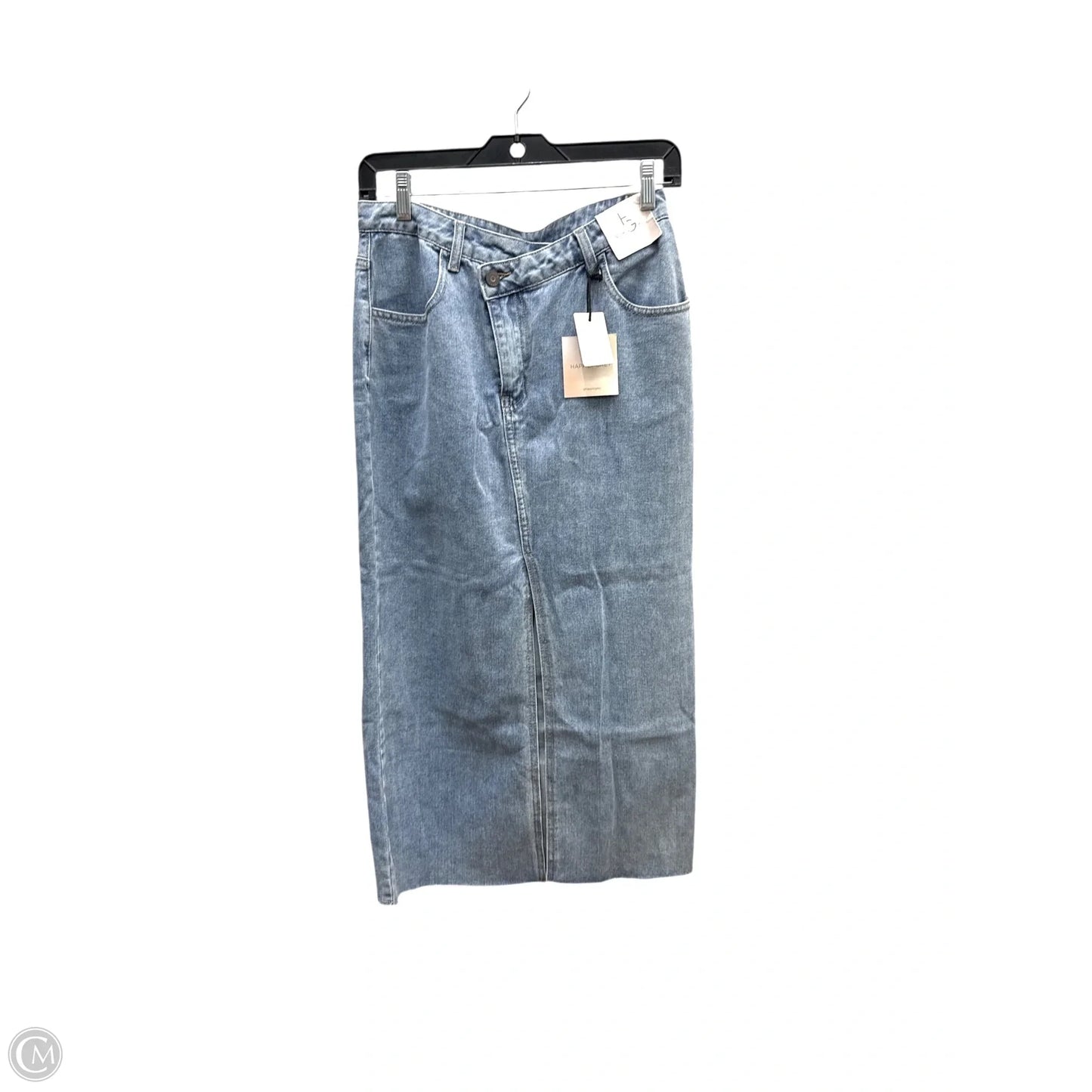 Skirt Midi By Clothes Mentor In Blue Denim, Size: 4