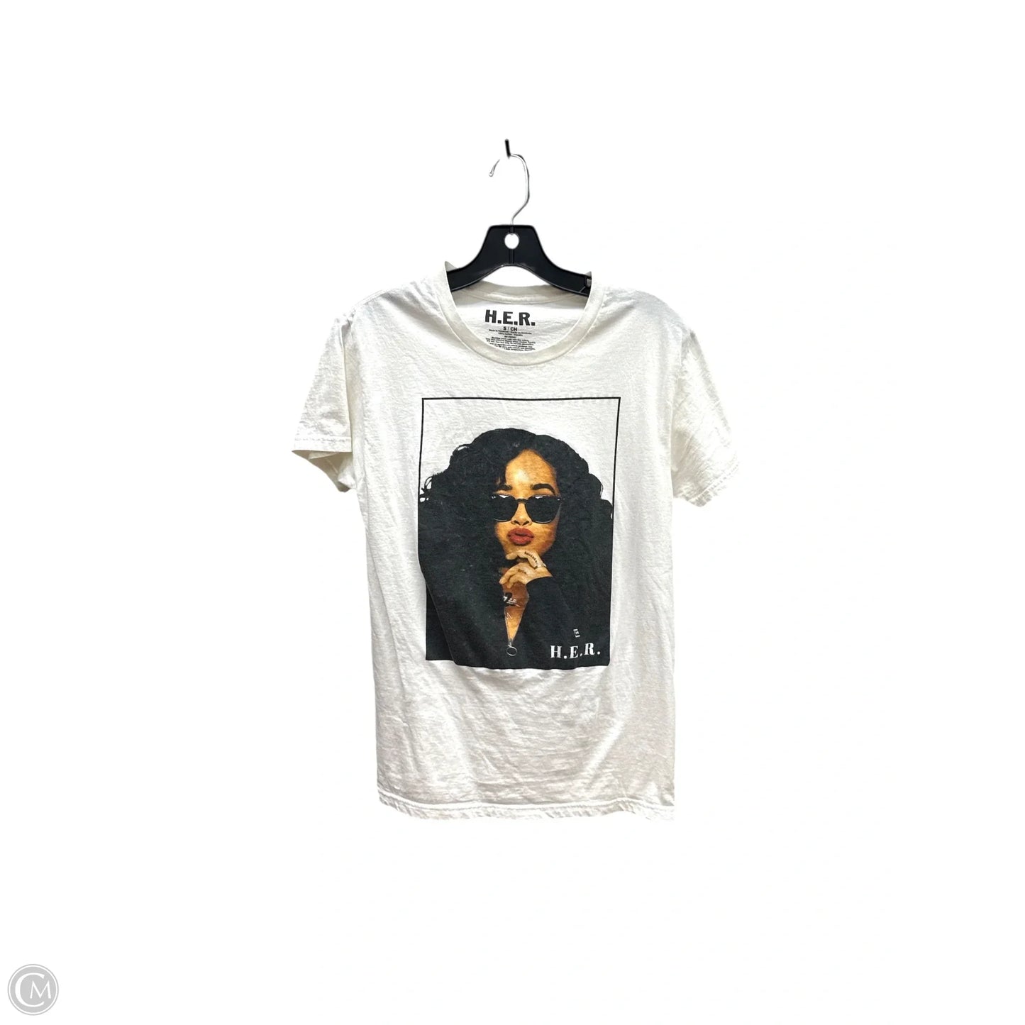 Top Short Sleeve Basic By Clothes Mentor In White, Size: S