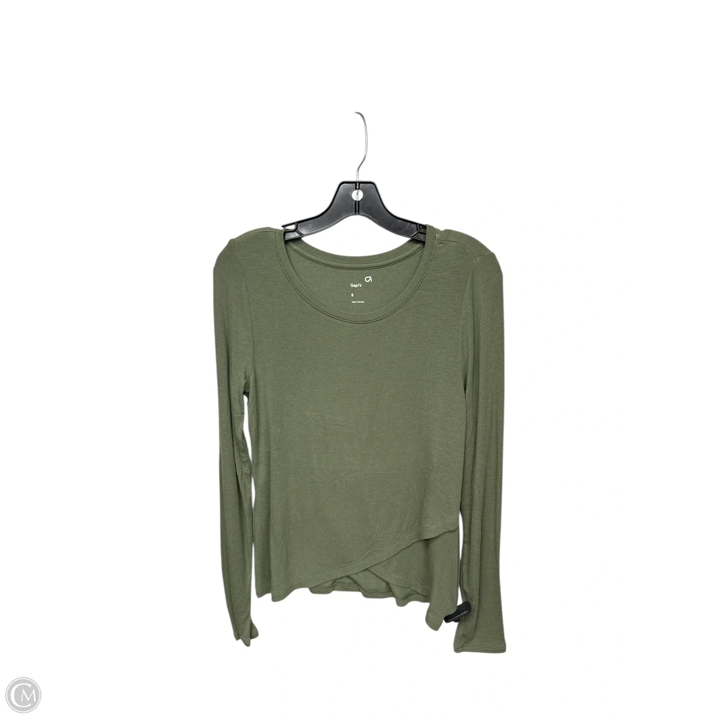 Athletic Top Long Sleeve Crewneck By Gapfit In Green, Size: S