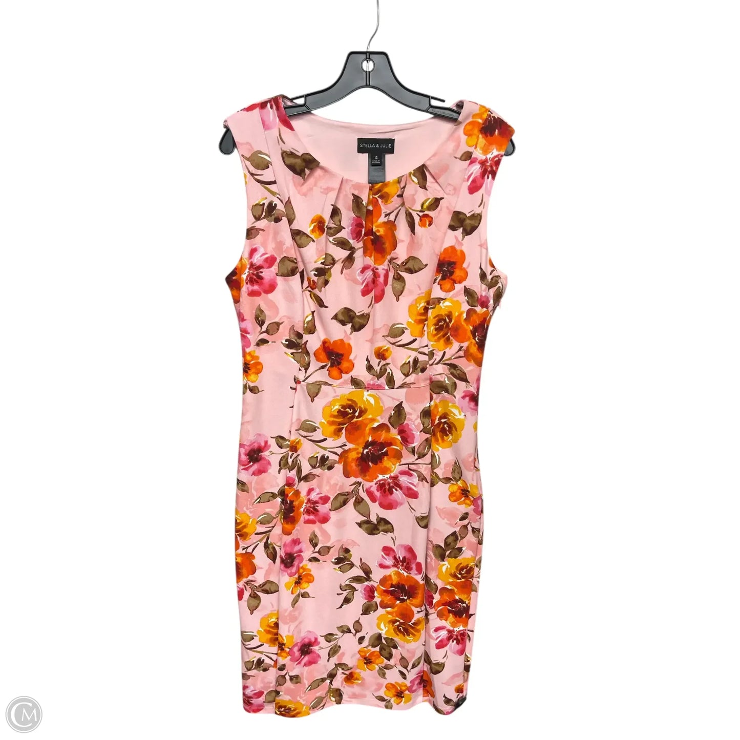 Dress Casual Midi By Clothes Mentor In Pink, Size: 14