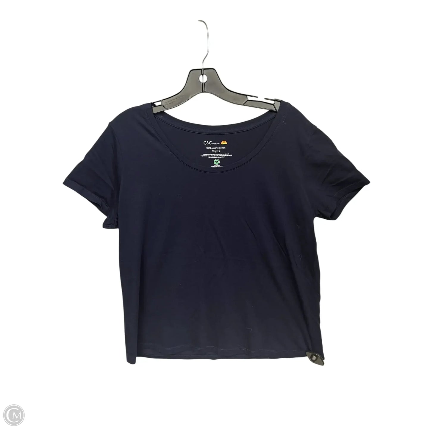 Top Short Sleeve Basic By C And C In Navy, Size: Xl