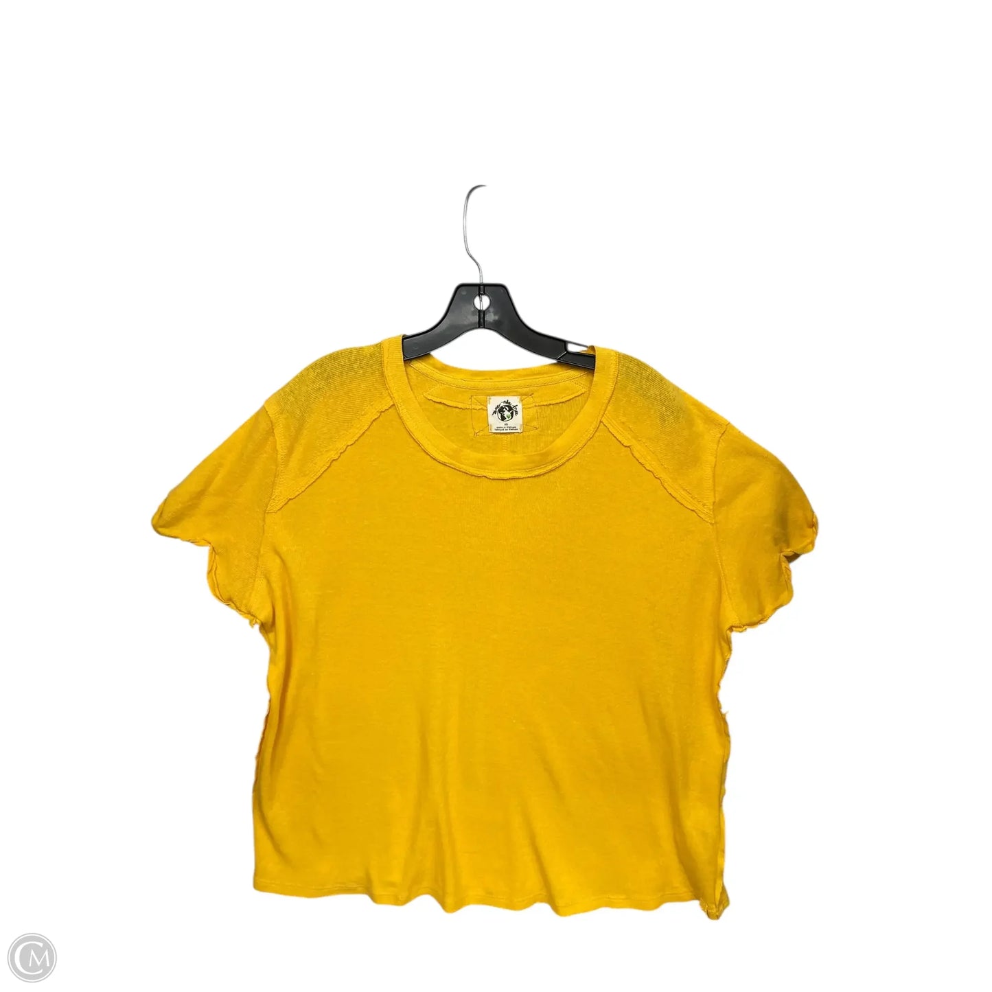 Top Short Sleeve By We The Free In Yellow, Size: Xs