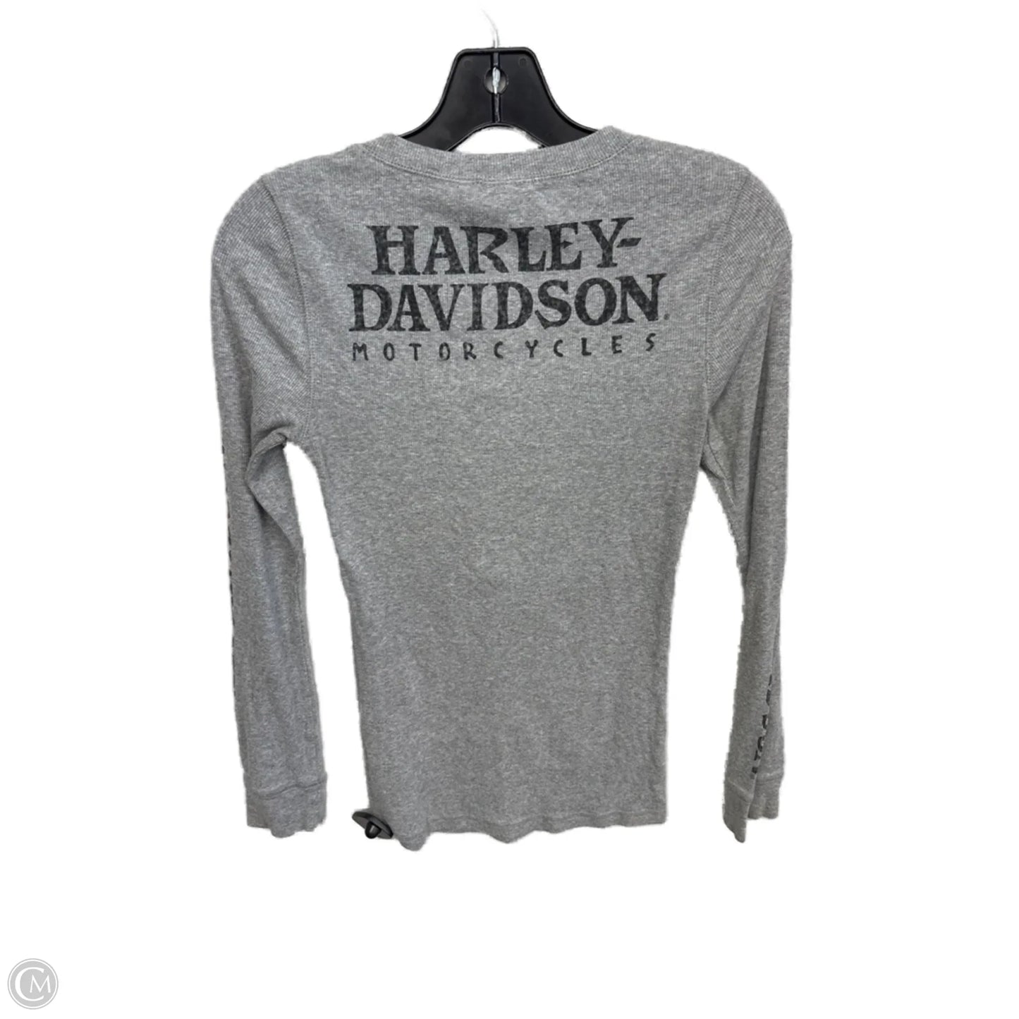 Top Long Sleeve By Harley Davidson In Grey, Size: S
