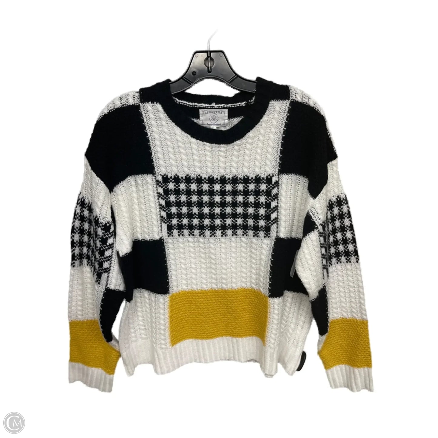 Sweater By Absolutely In Black & White, Size: L
