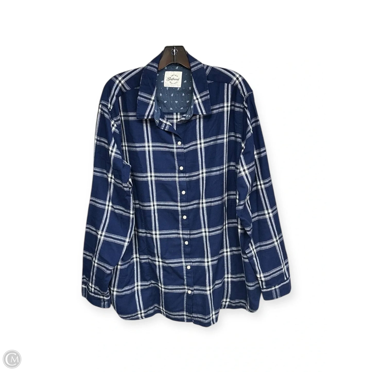 Top Long Sleeve By Jachs Girlfirend In Blue, Size: 2x