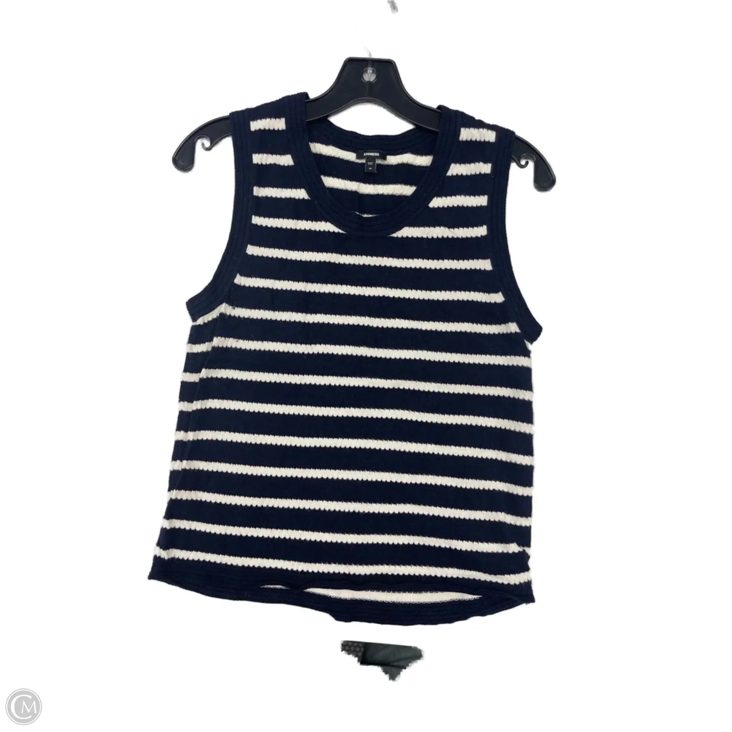 Tank Top By Express In Blue & White, Size: M