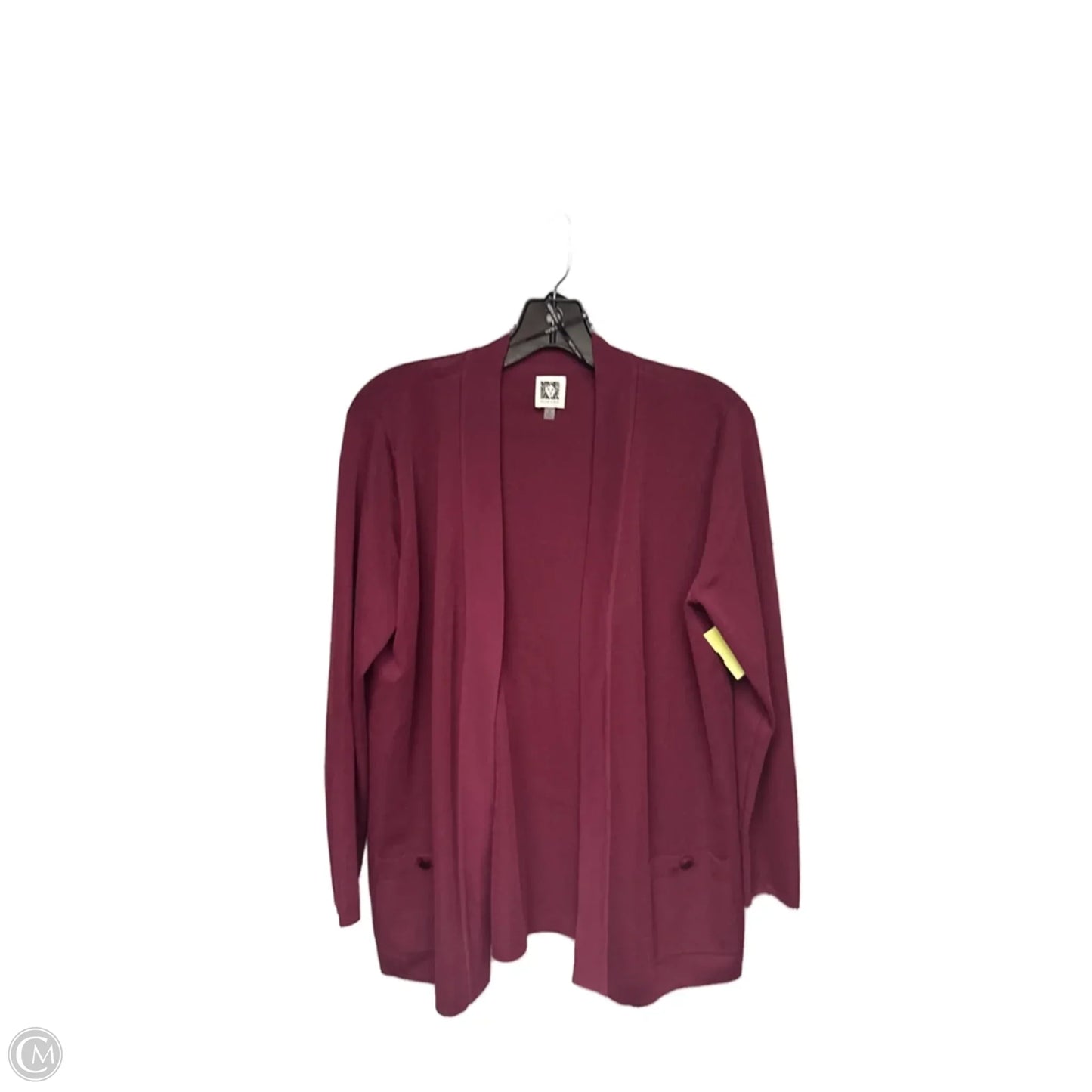 Cardigan By Anne Klein In Maroon, Size: M