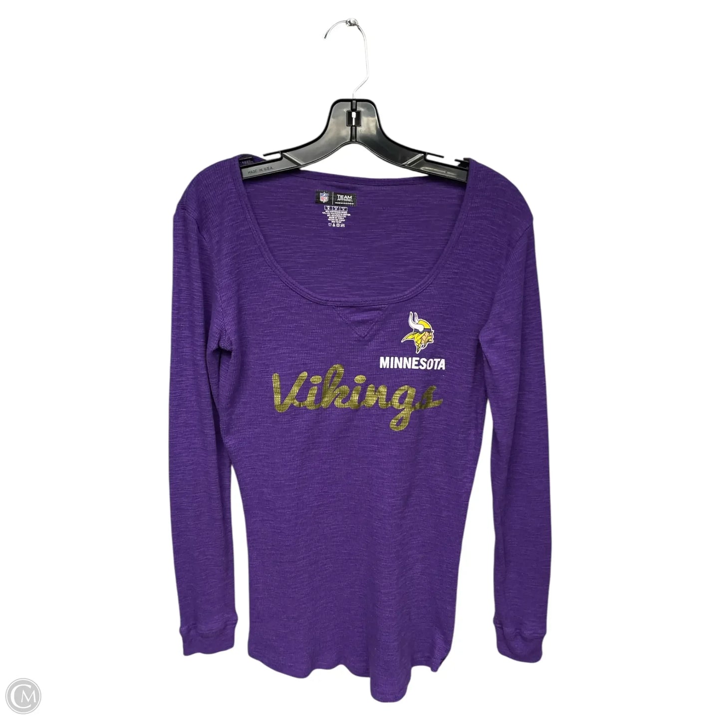 Athletic Top Long Sleeve Crewneck By Nfl In Purple, Size: M