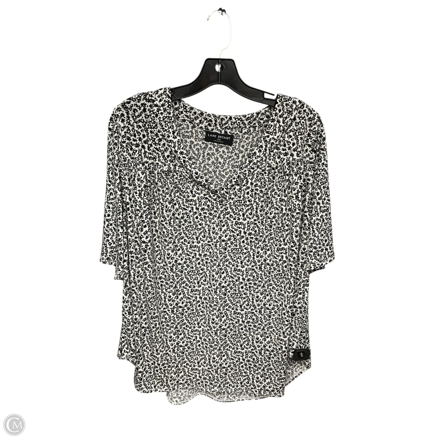 Top Short Sleeve By Lane Bryant In Black & White, Size: 2x