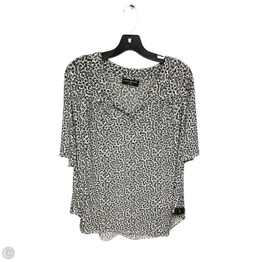 Top Short Sleeve By Lane Bryant In Black & White, Size: 2x