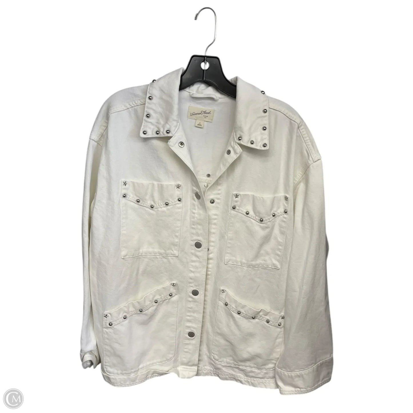 Jacket Denim By Universal Thread In White, Size: S