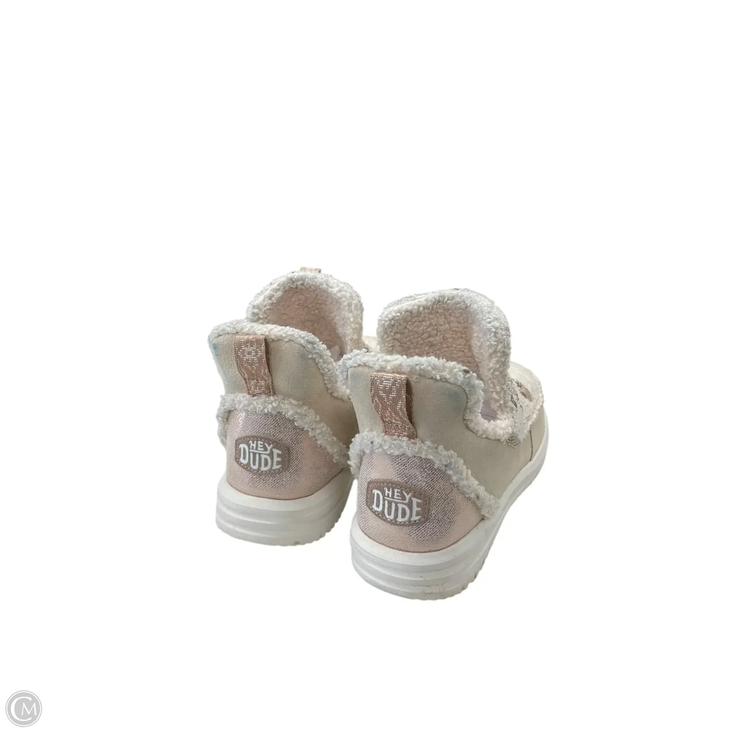 Boots Ankle Flats By Hey Dude In Cream, Size: 10