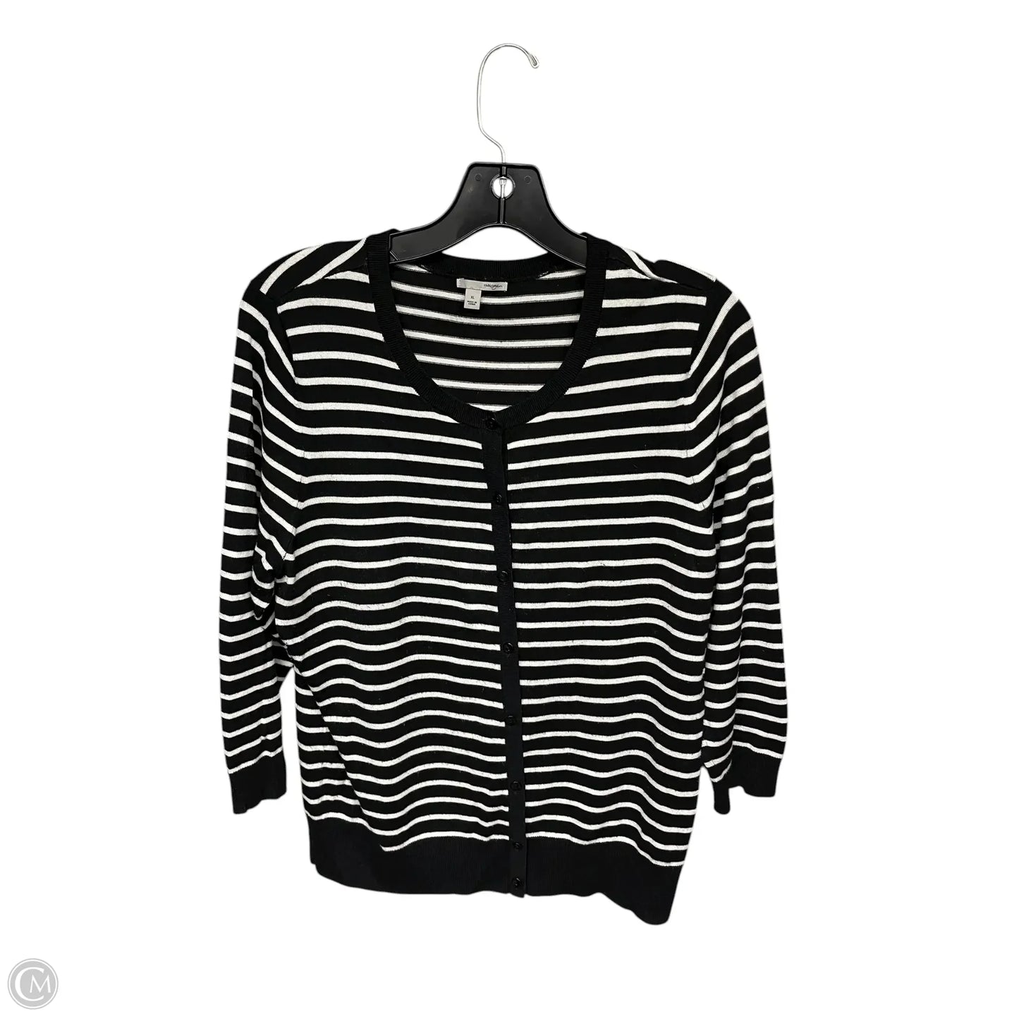 Cardigan By Halogen In Black & White, Size: Xl