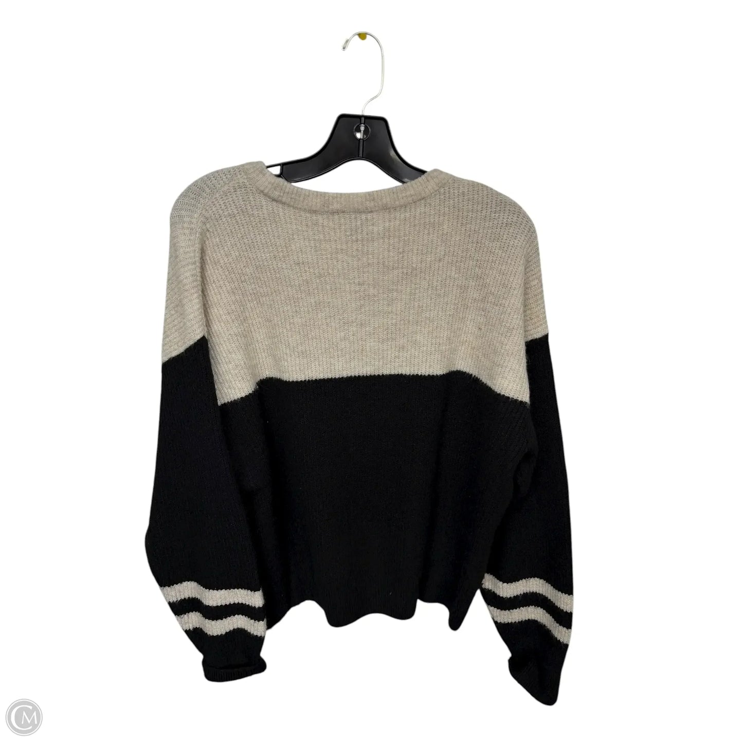 Sweater By Halogen In Black & Tan, Size: L