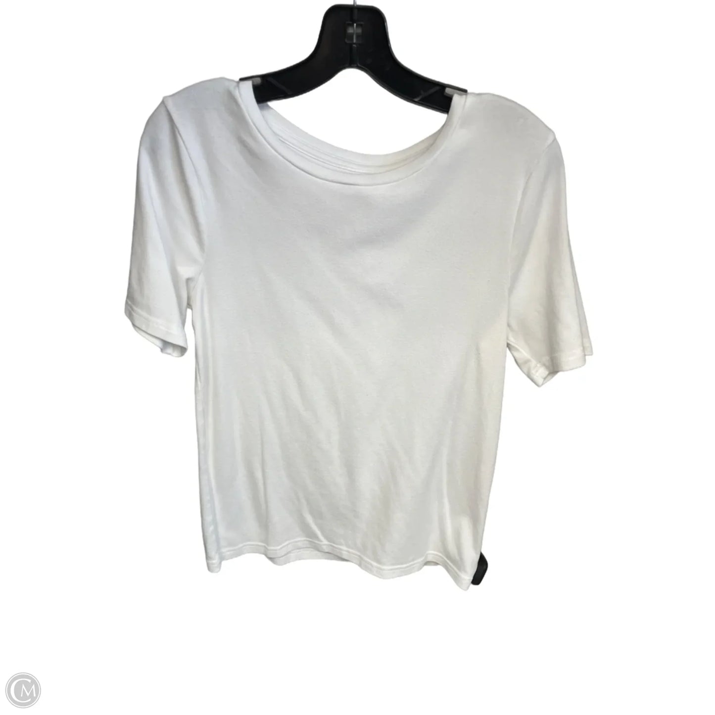 Top Short Sleeve By Gap In White, Size: L