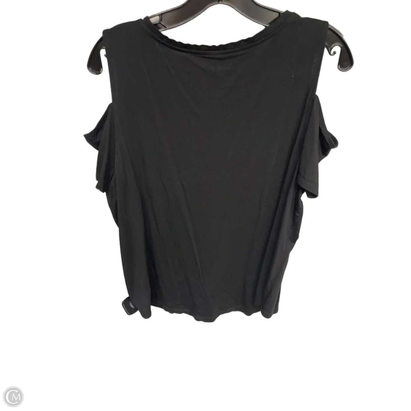 Top Short Sleeve By Loft In Black, Size: Xl