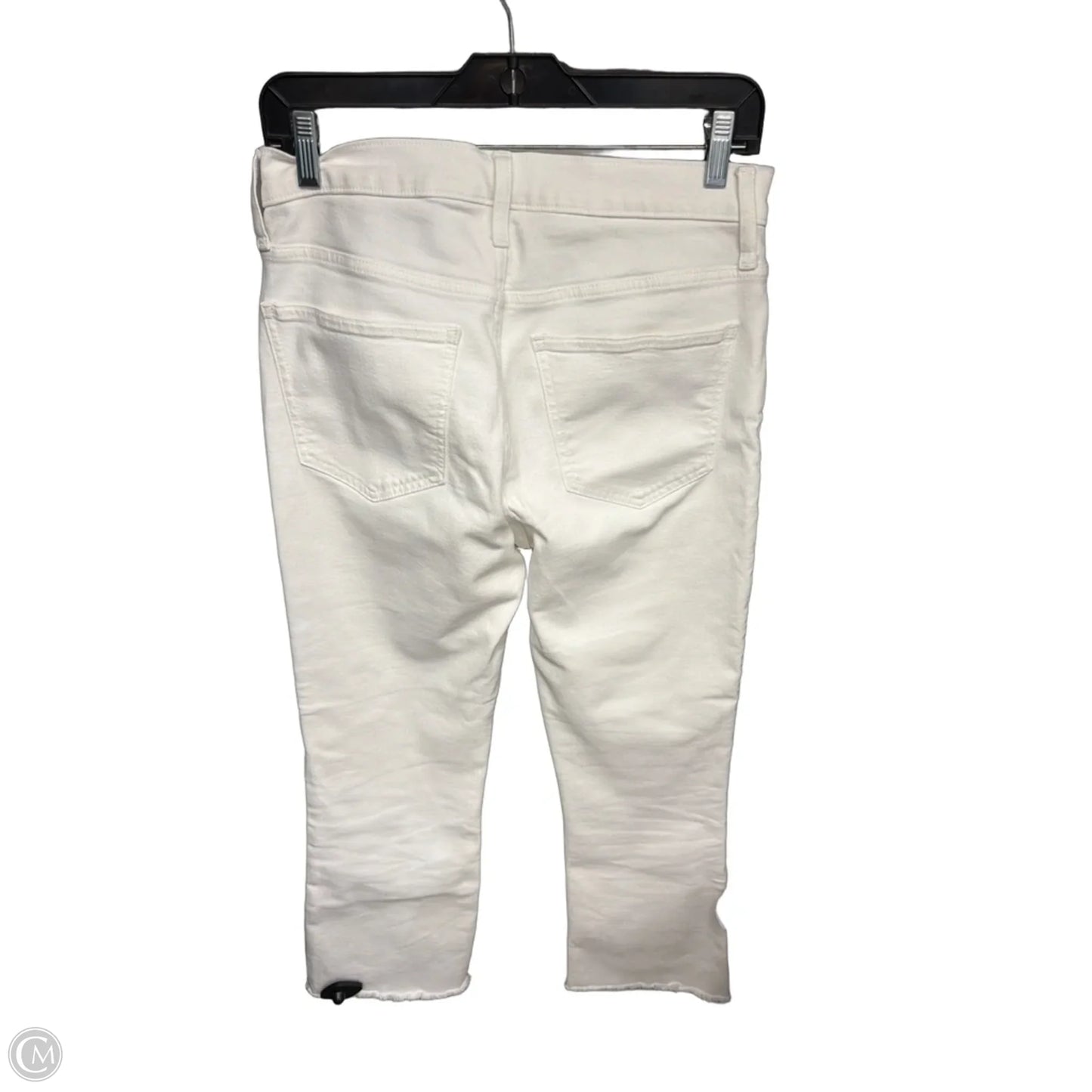 Jeans Cropped By Gap In White Denim, Size: 4