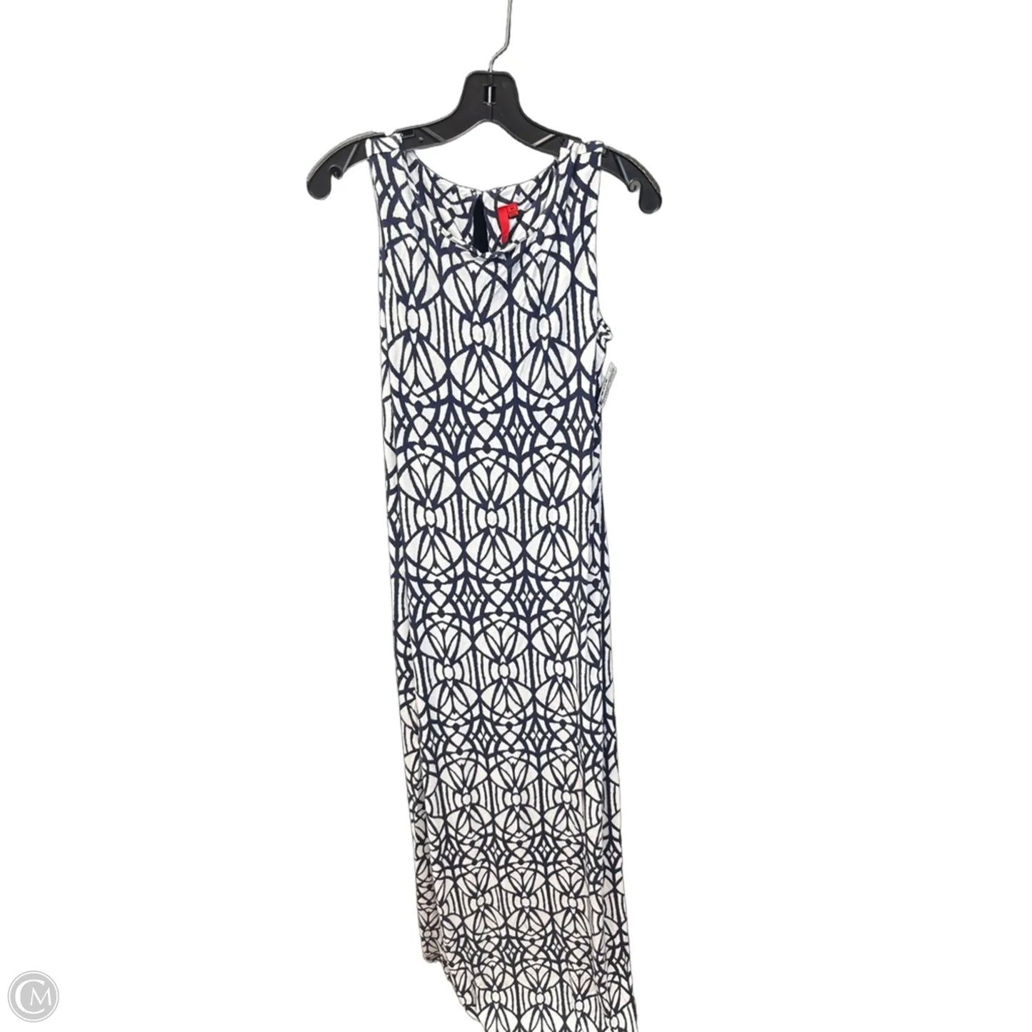 Dress Casual Maxi By Saks Fifth Avenue In Blue & White, Size: M