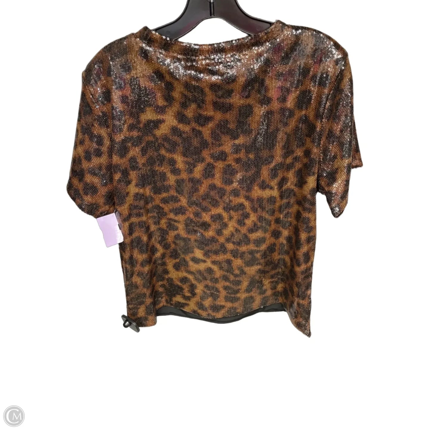 Top Short Sleeve By Sanctuary In Animal Print, Size: M