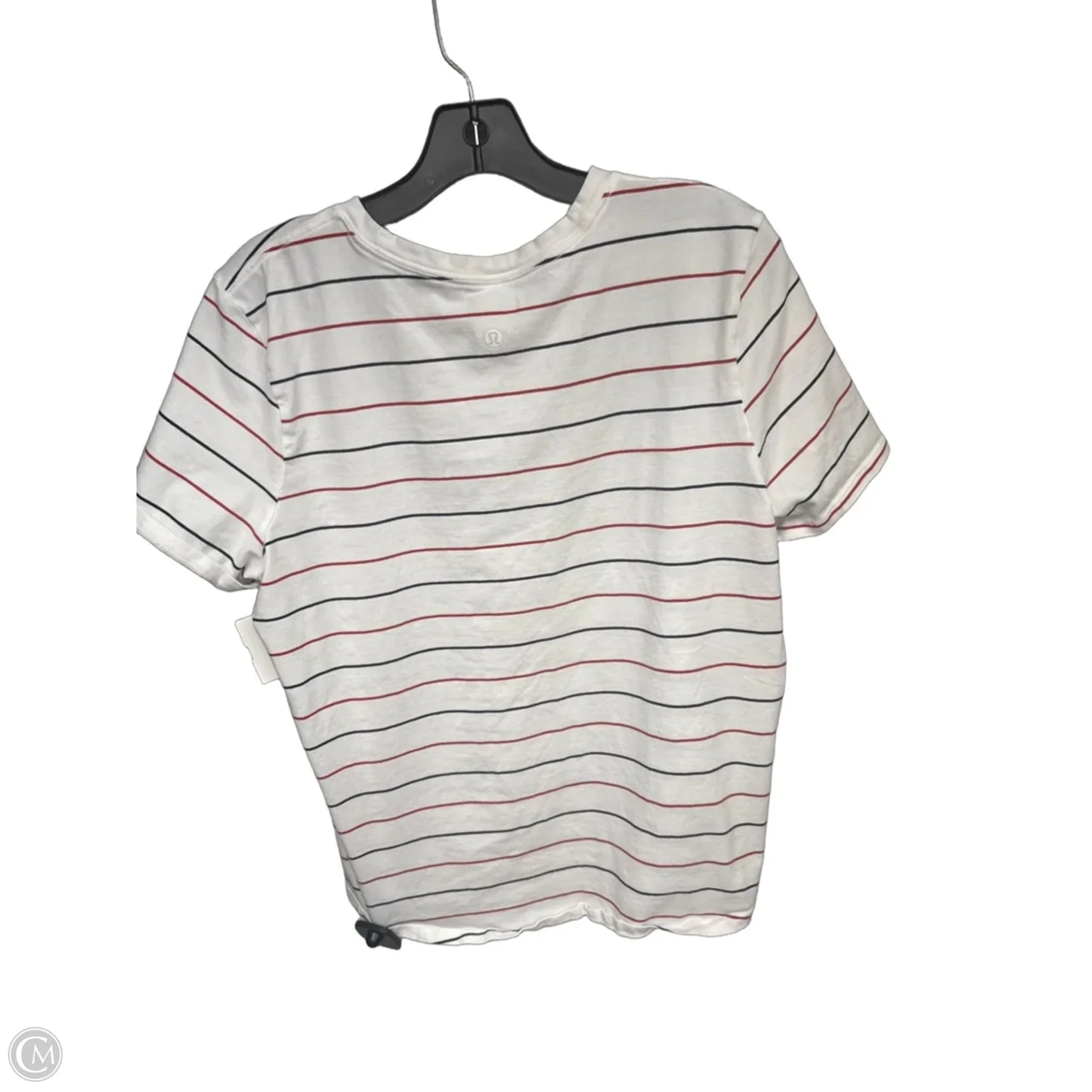Top Short Sleeve By Lululemon In Striped Pattern, Size: 10
