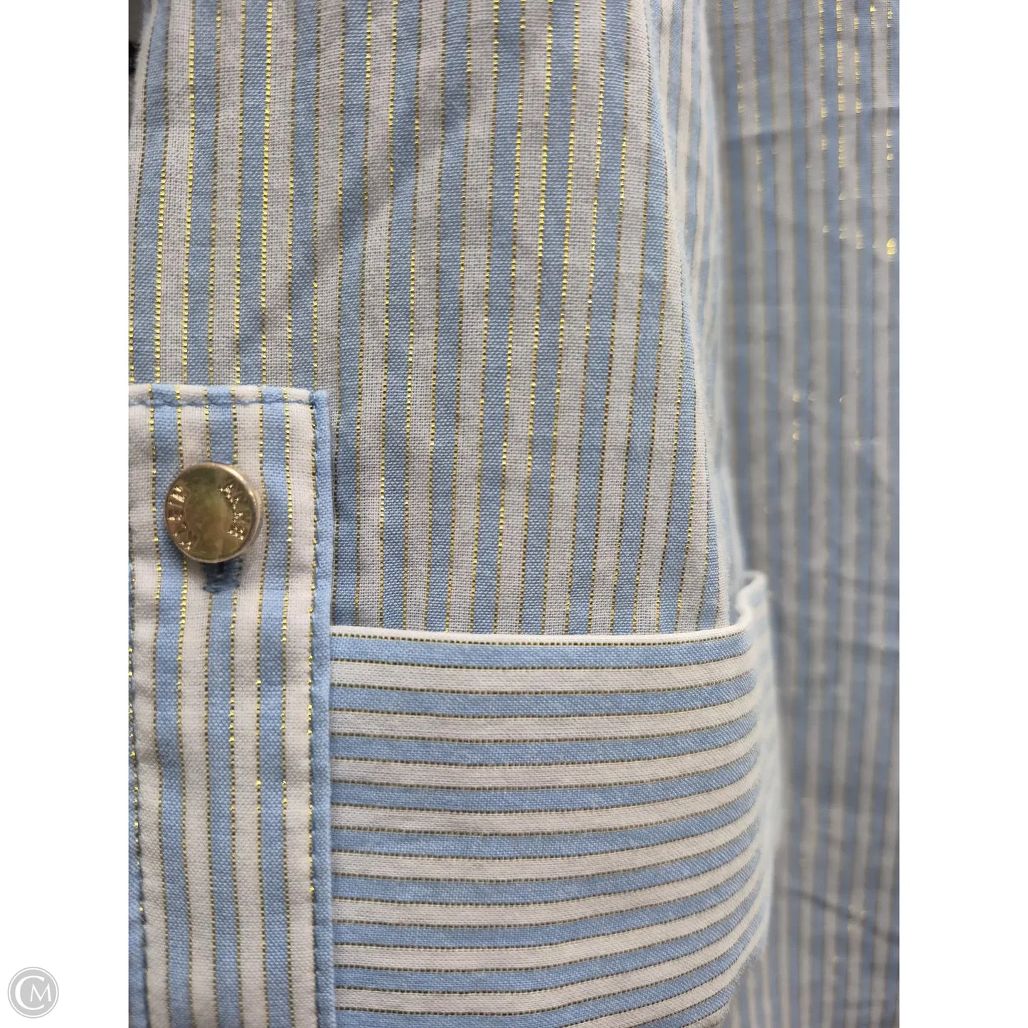 Top 3/4 Sleeve By Anne Klein In Blue, Size: Xl