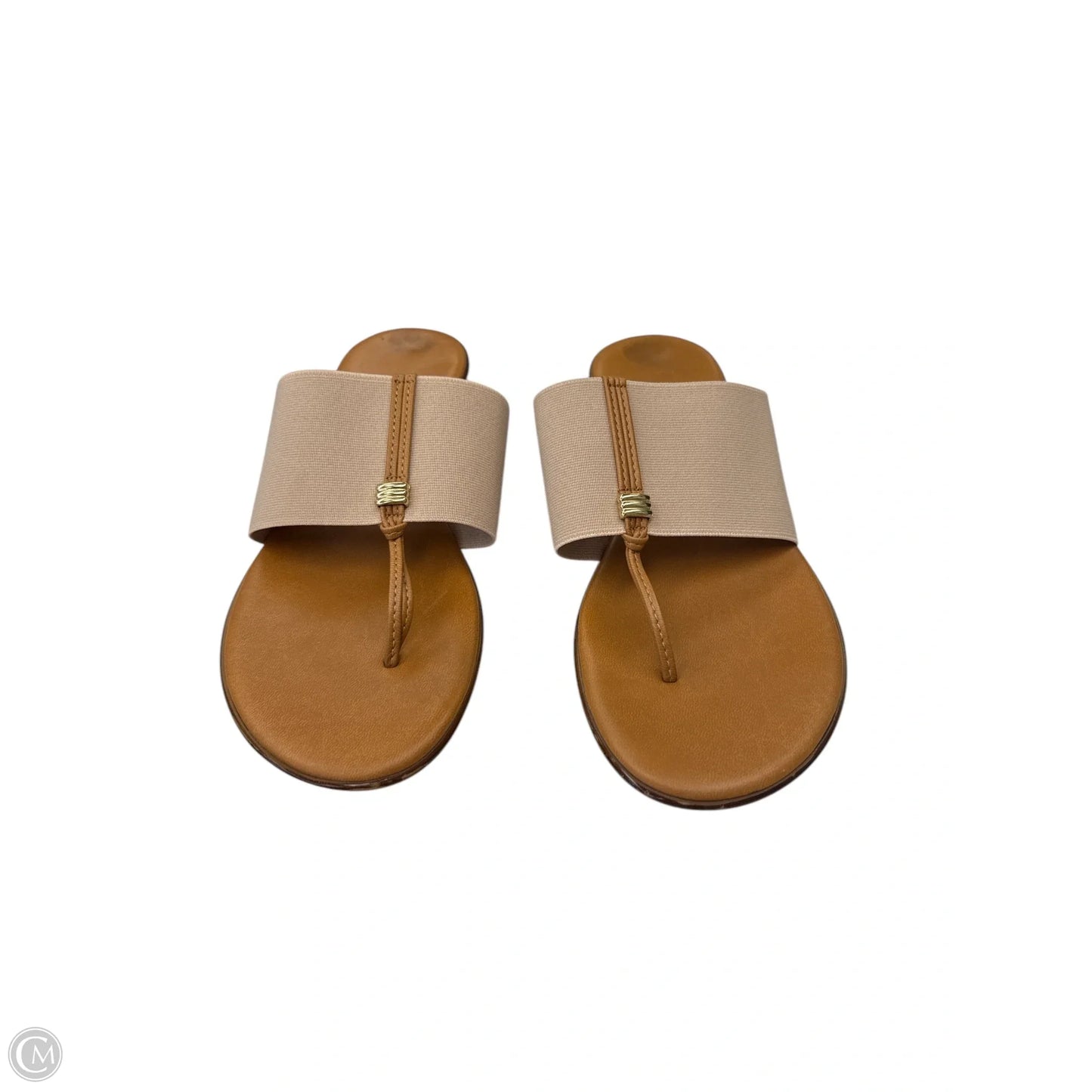 Sandals Flats By Italian Shoemakers In Tan, Size: 7.5