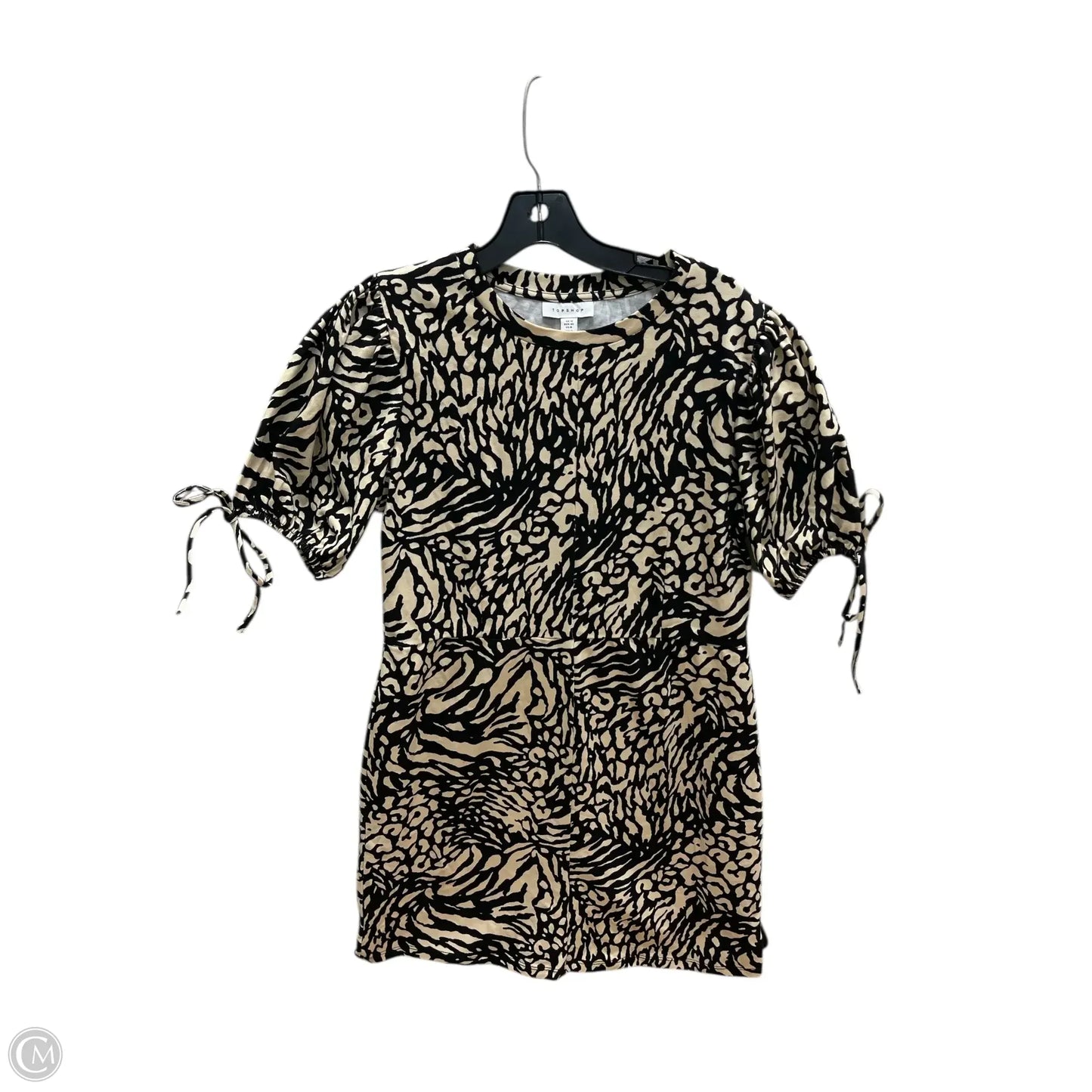 Dress Casual Midi By Topshop In Animal Print, Size: L