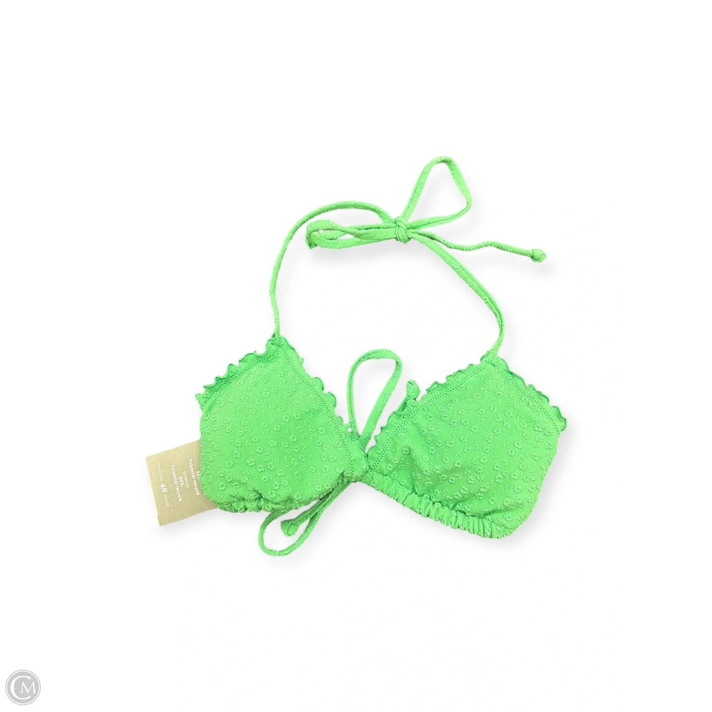 Swimsuit Top By H&m In Green, Size: 2