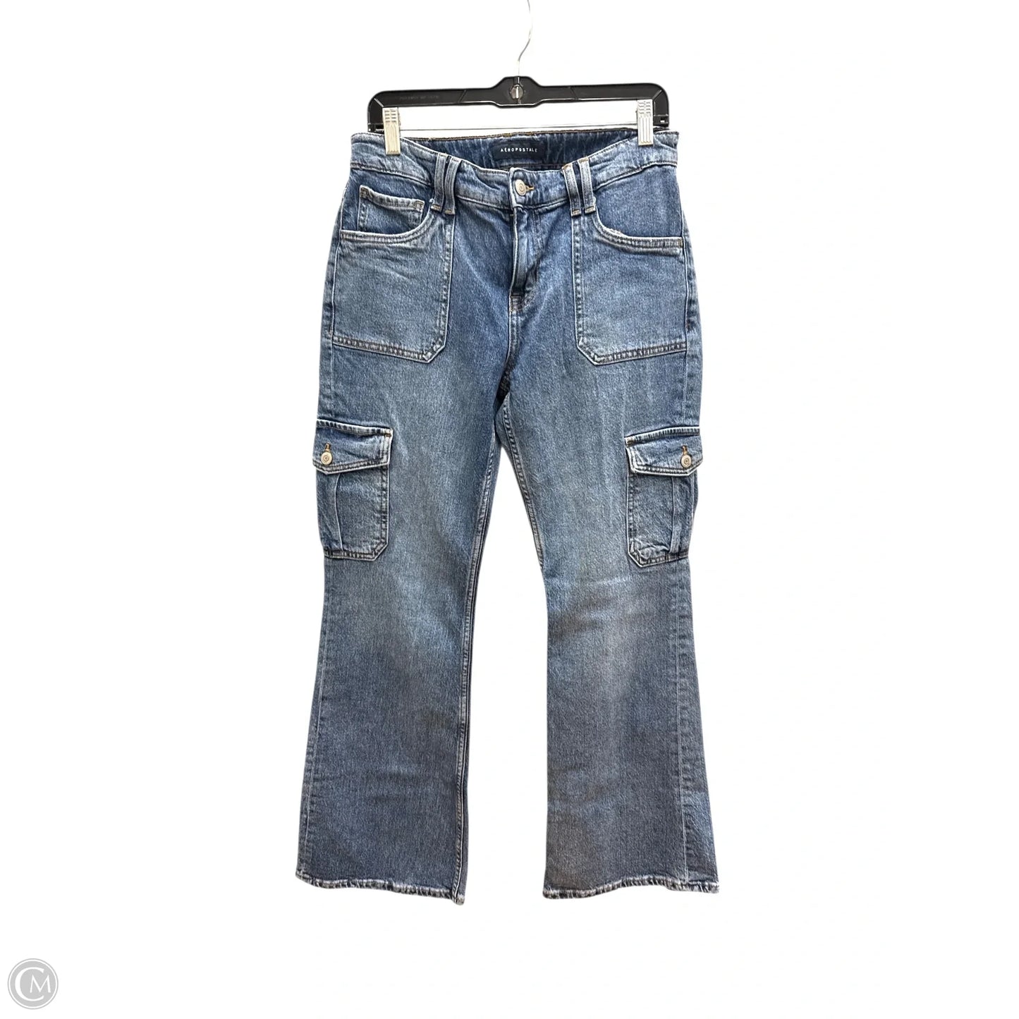 Jeans Flared By Aeropostale In Blue Denim, Size: 10