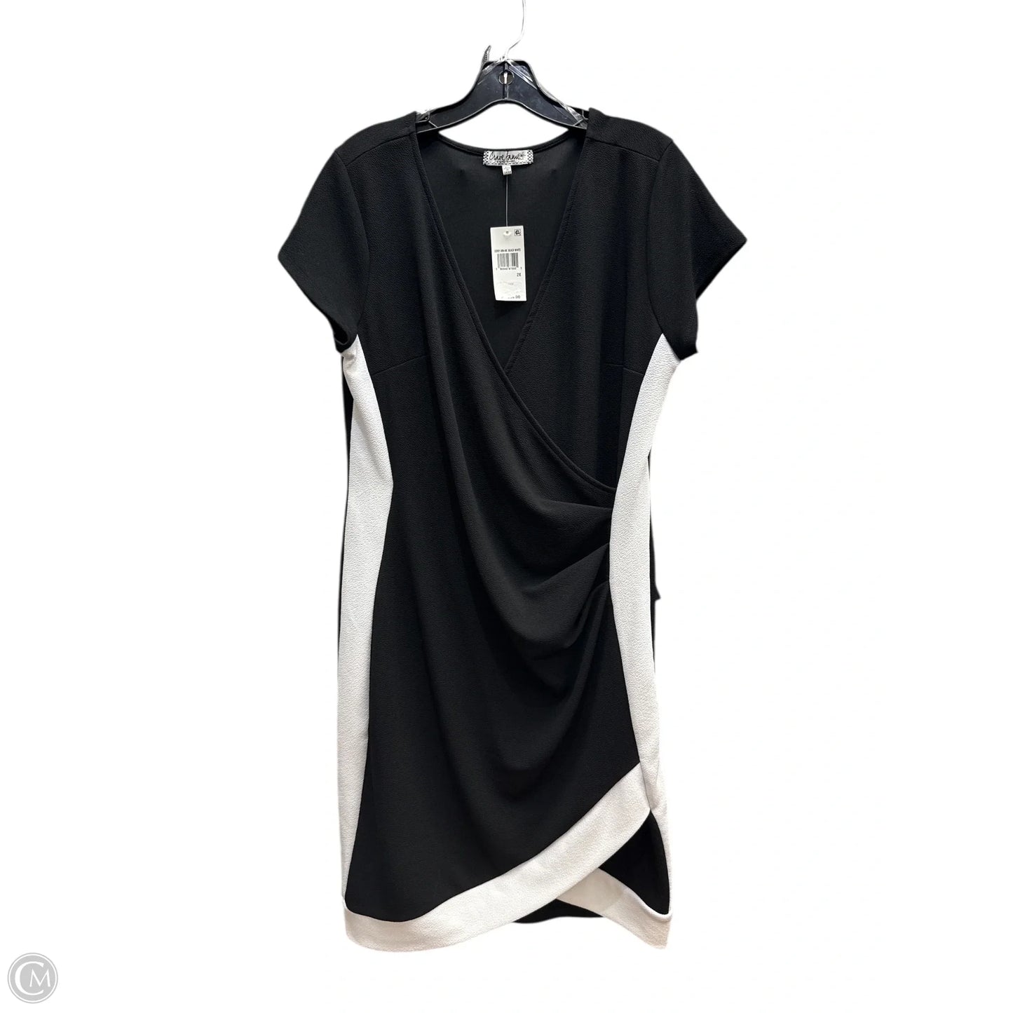 Dress Casual Midi By Clothes Mentor In Black & White, Size: 2x
