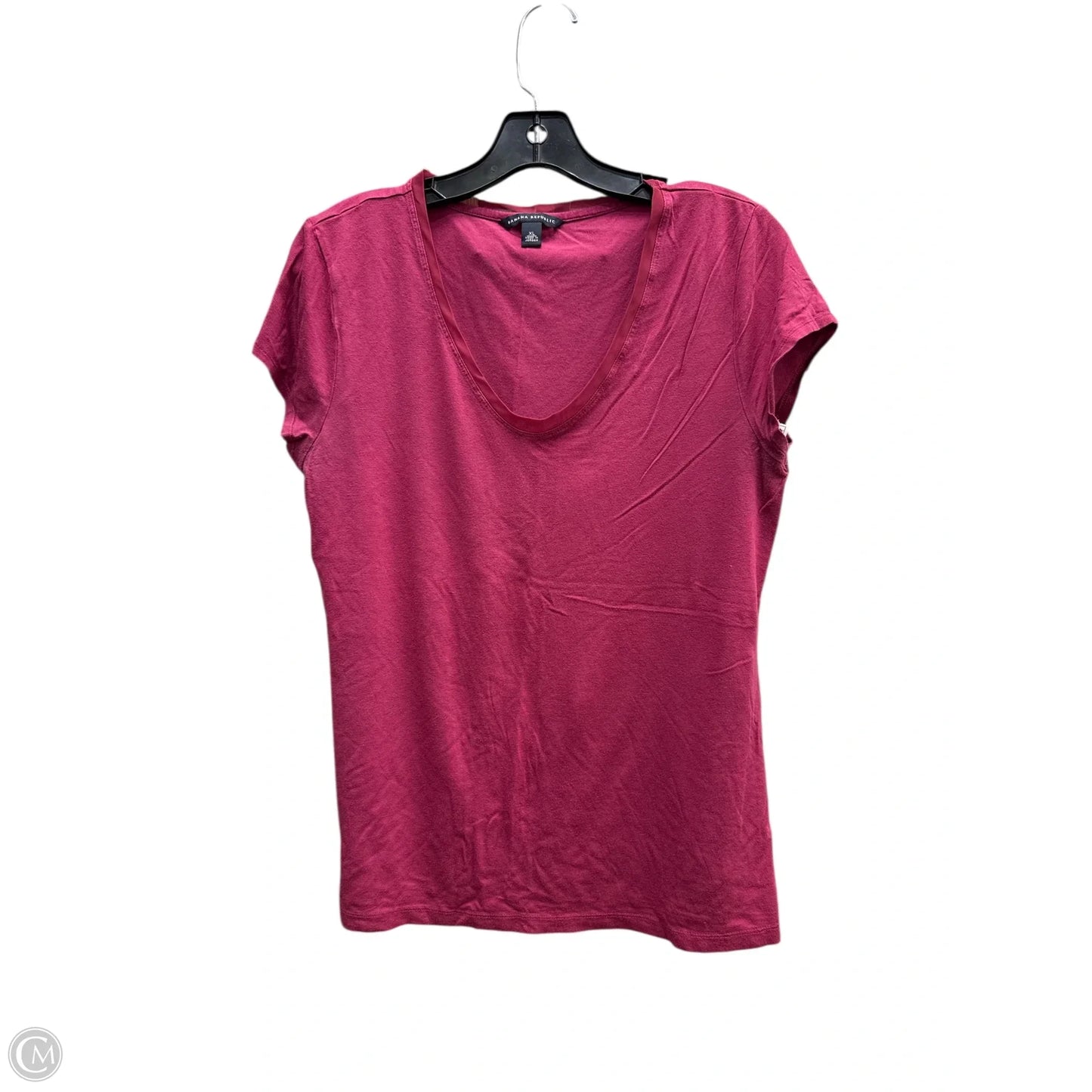 Top Short Sleeve By Banana Republic In Pink, Size: Xl