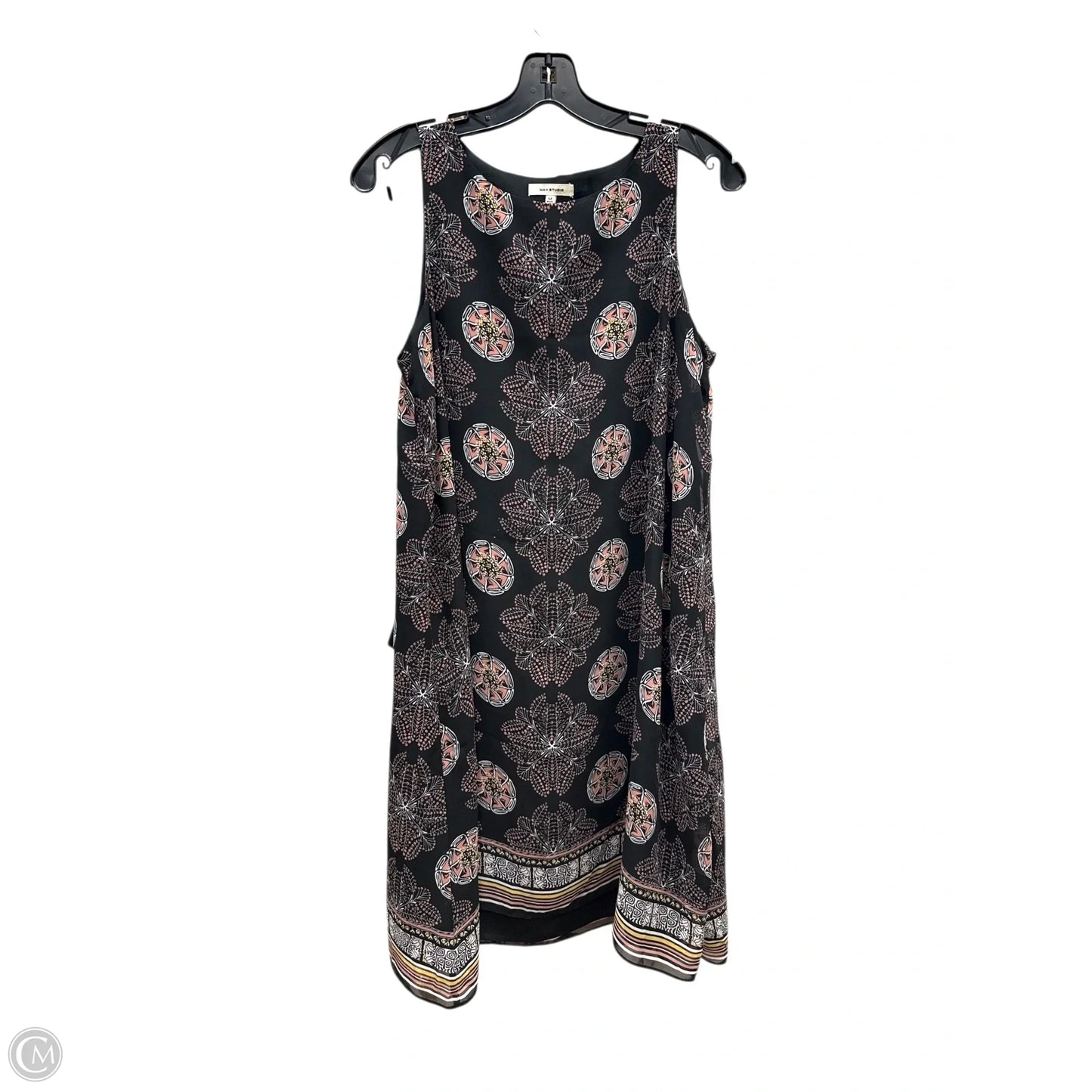 Dress Casual Midi By Max Studio In Black & Pink, Size: M