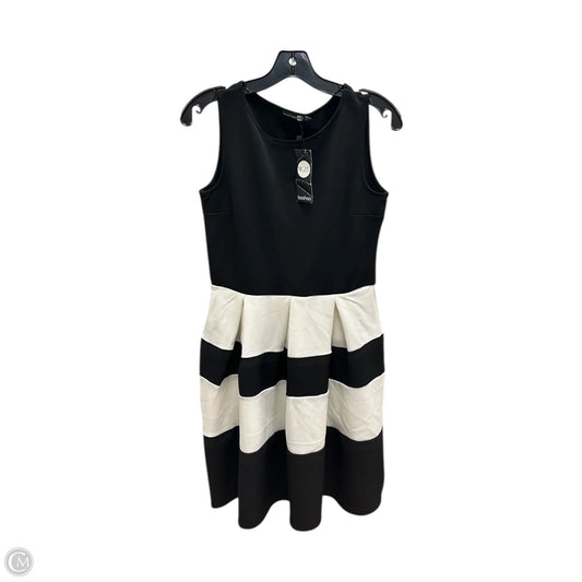 Dress Casual Midi By Clothes Mentor In Black & White, Size: 8