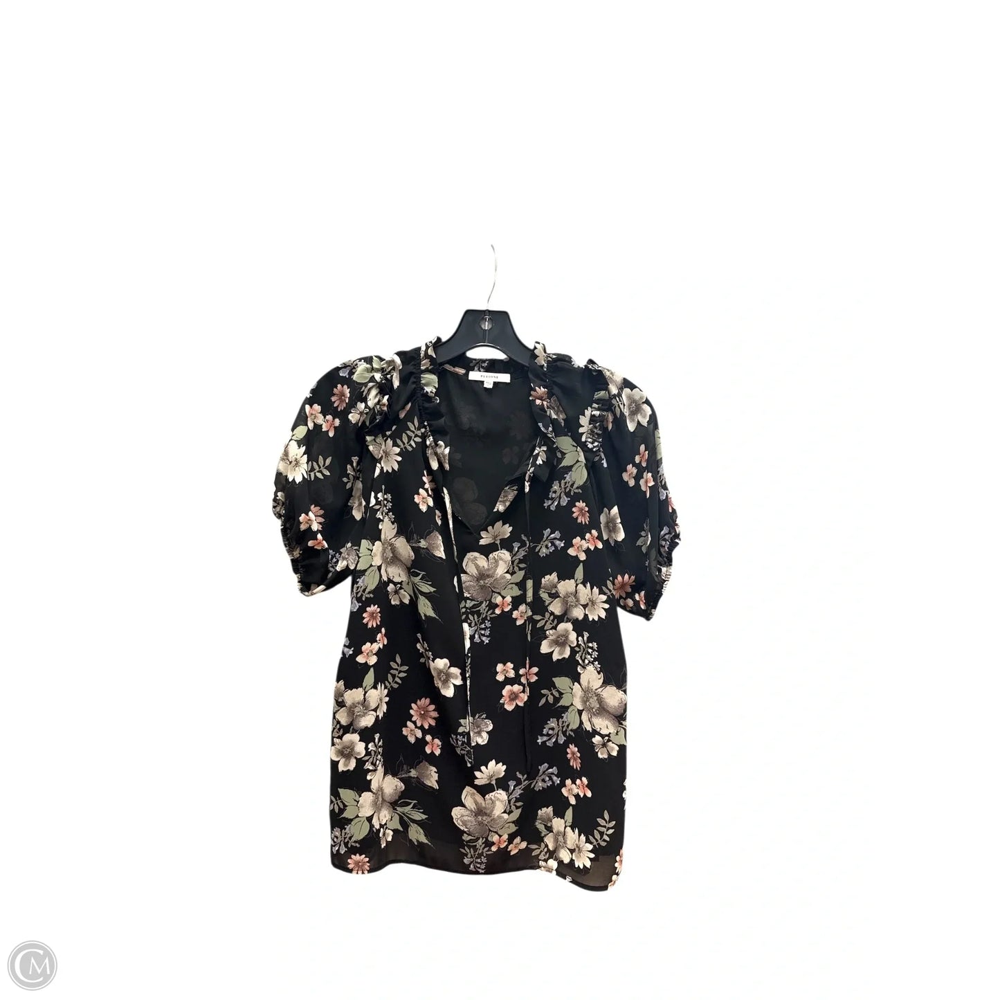 Top Short Sleeve By Pleione In Floral Print, Size: S