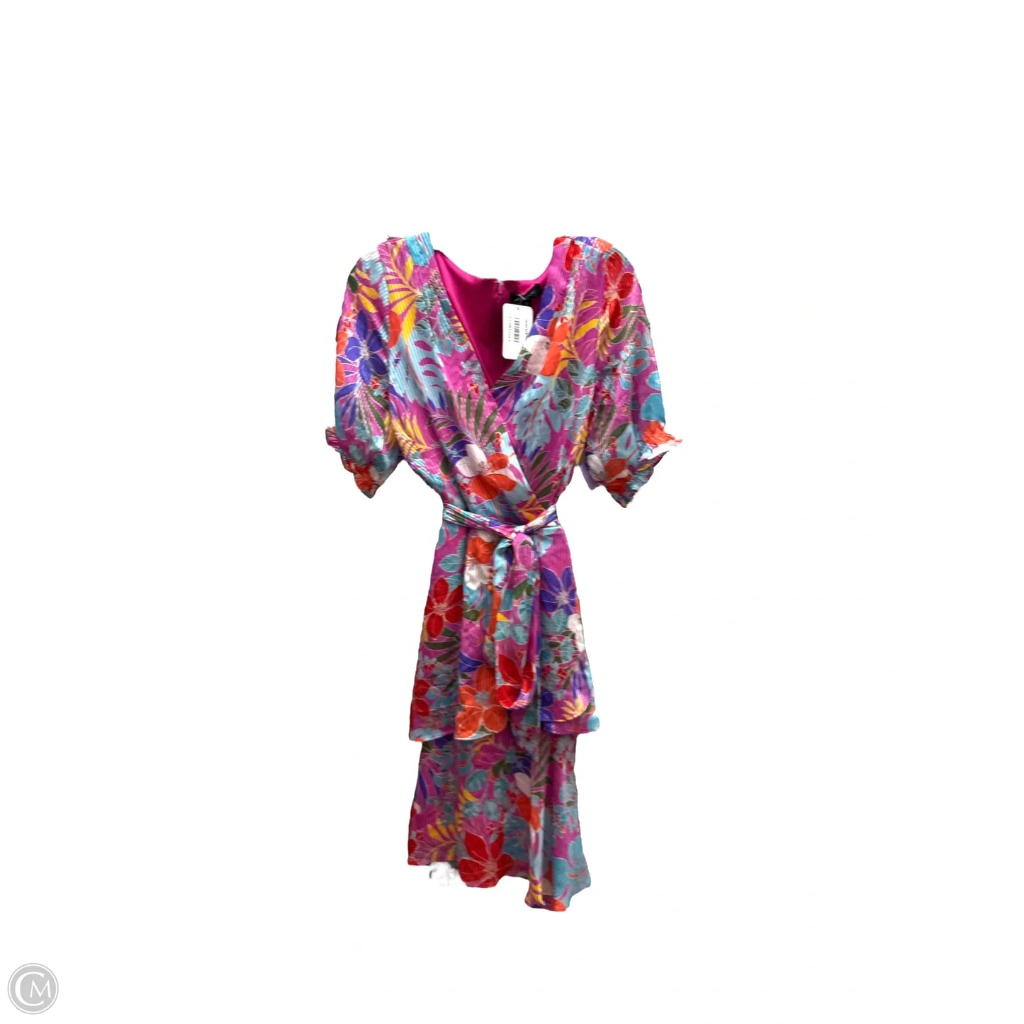 Dress Party Midi By Tahari By Arthur Levine In Multi-colored, Size: 14