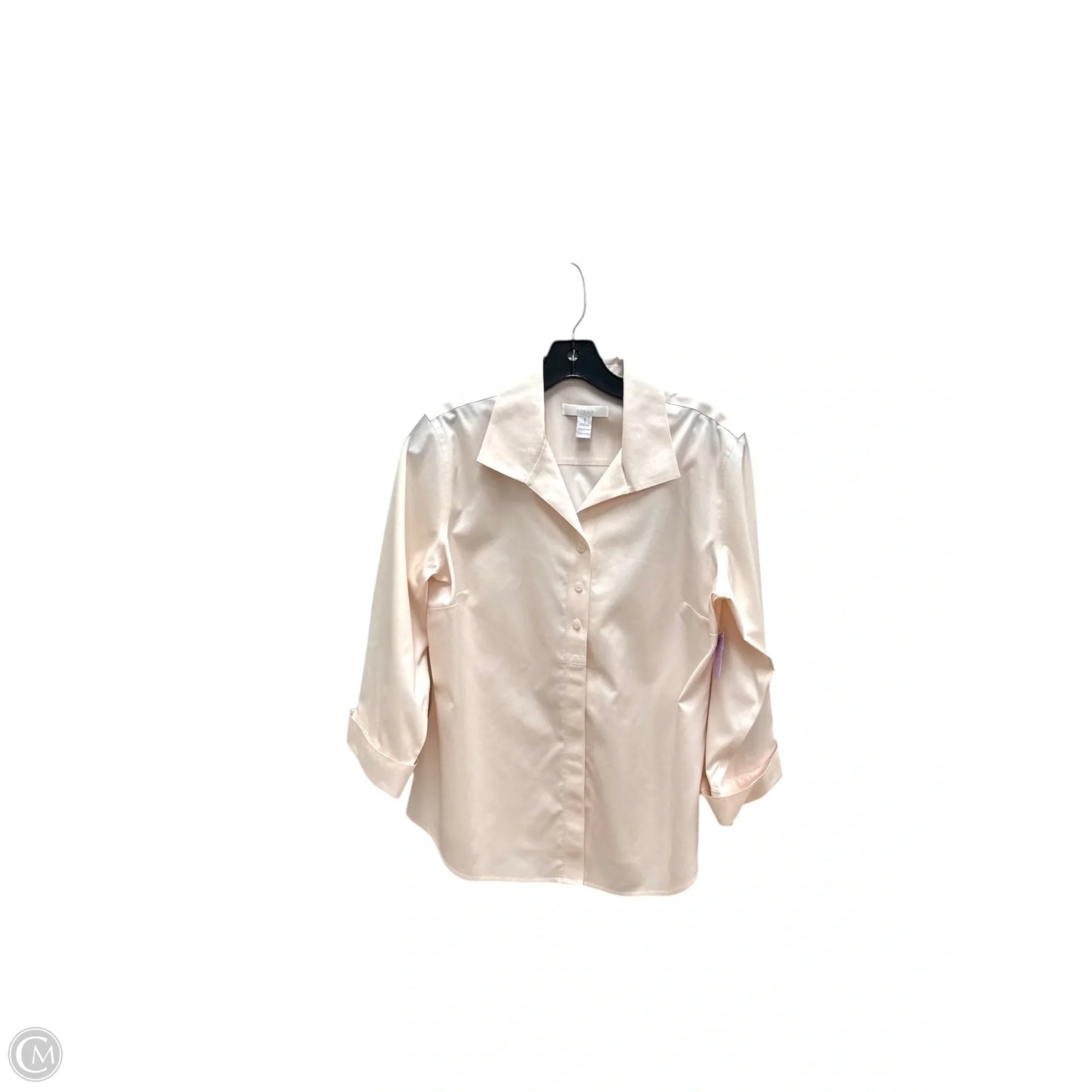 Top 3/4 Sleeve By Chicos In Pink, Size: M