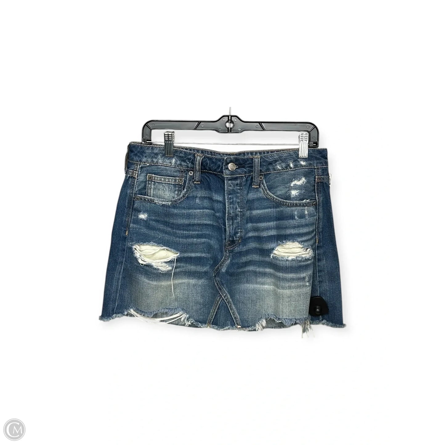 Skirt Midi By American Eagle In Blue Denim, Size: 8