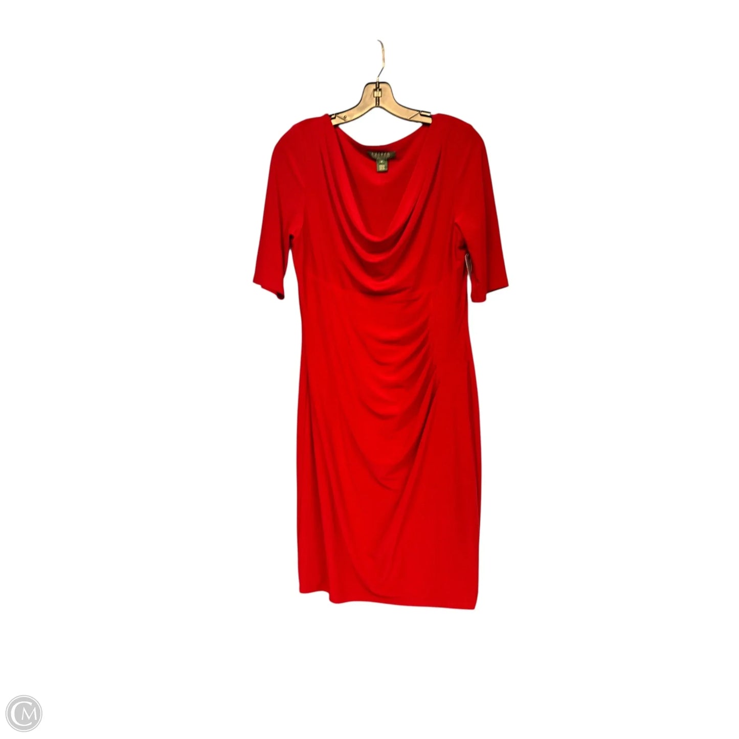 Dress Party Midi By Lauren By Ralph Lauren In Red, Size: 14
