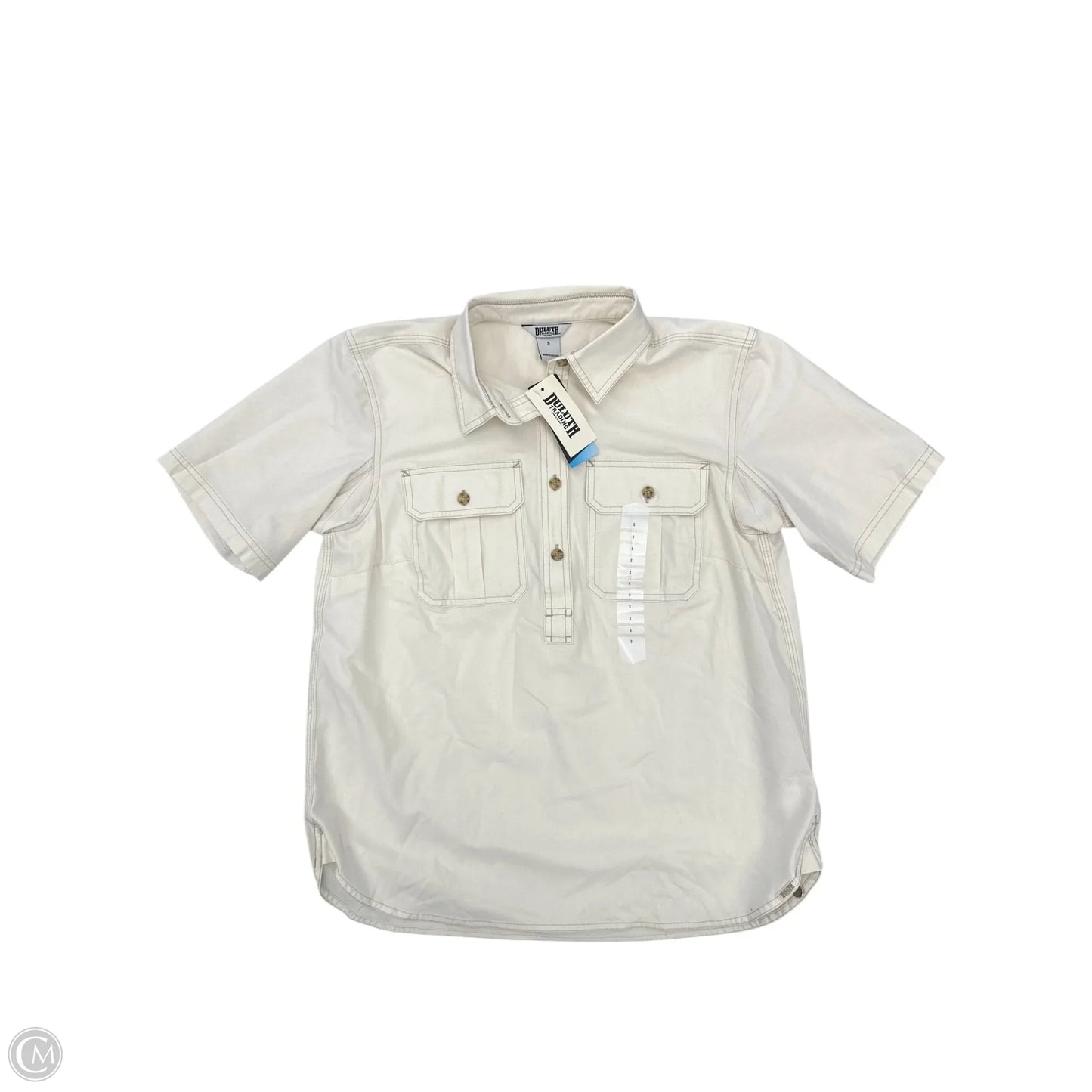 Top Short Sleeve By Duluth Trading In Cream, Size: S