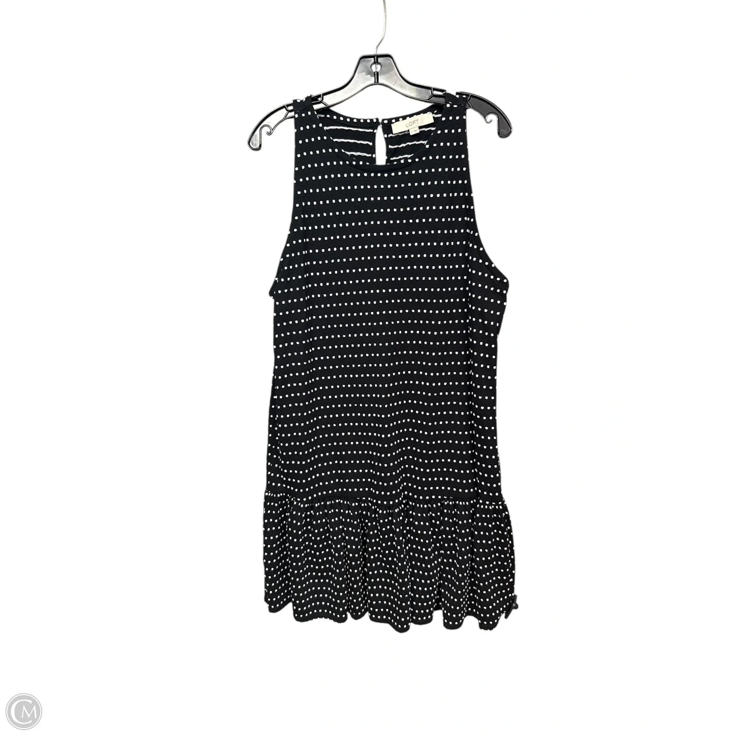 Dress Casual Midi By Loft In Polkadot Pattern, Size: L