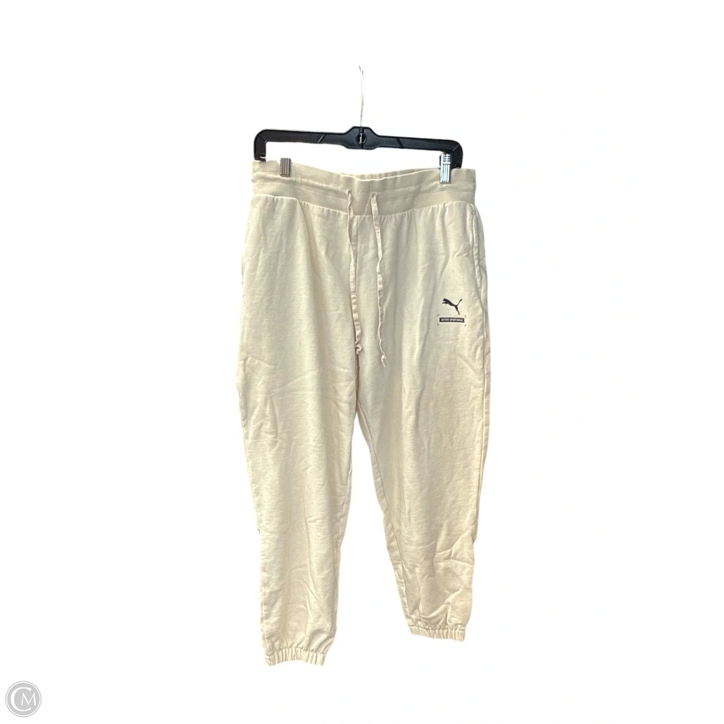 Athletic Pants By Puma In Cream, Size: L