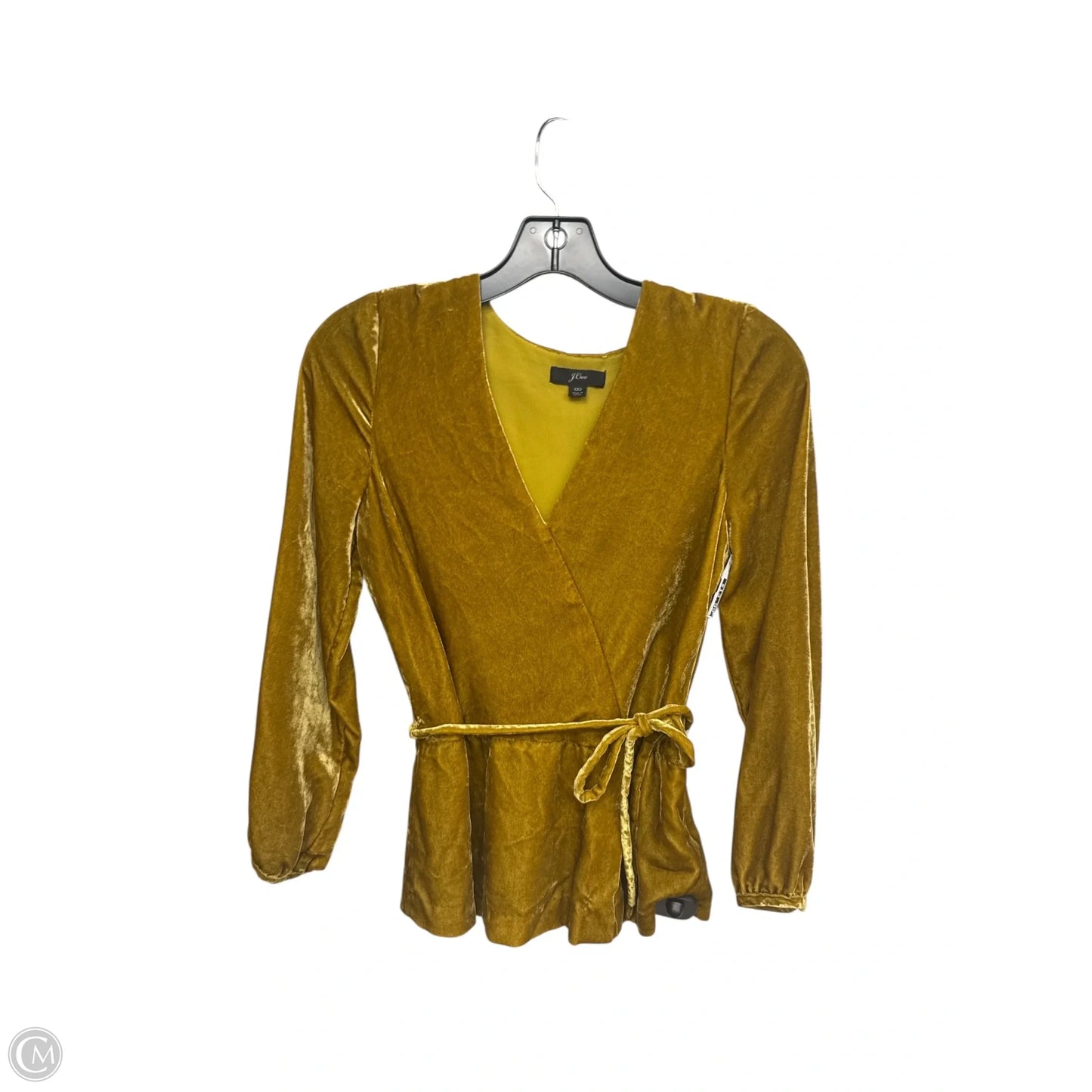 Top 3/4 Sleeve By J. Crew In Yellow, Size: Xxs