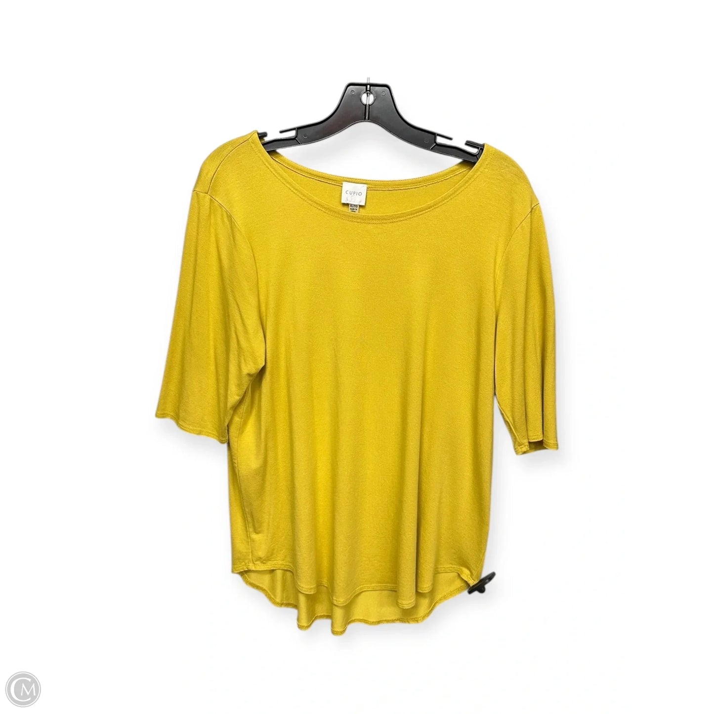 Top Short Sleeve By Cupio In Yellow, Size: Xl