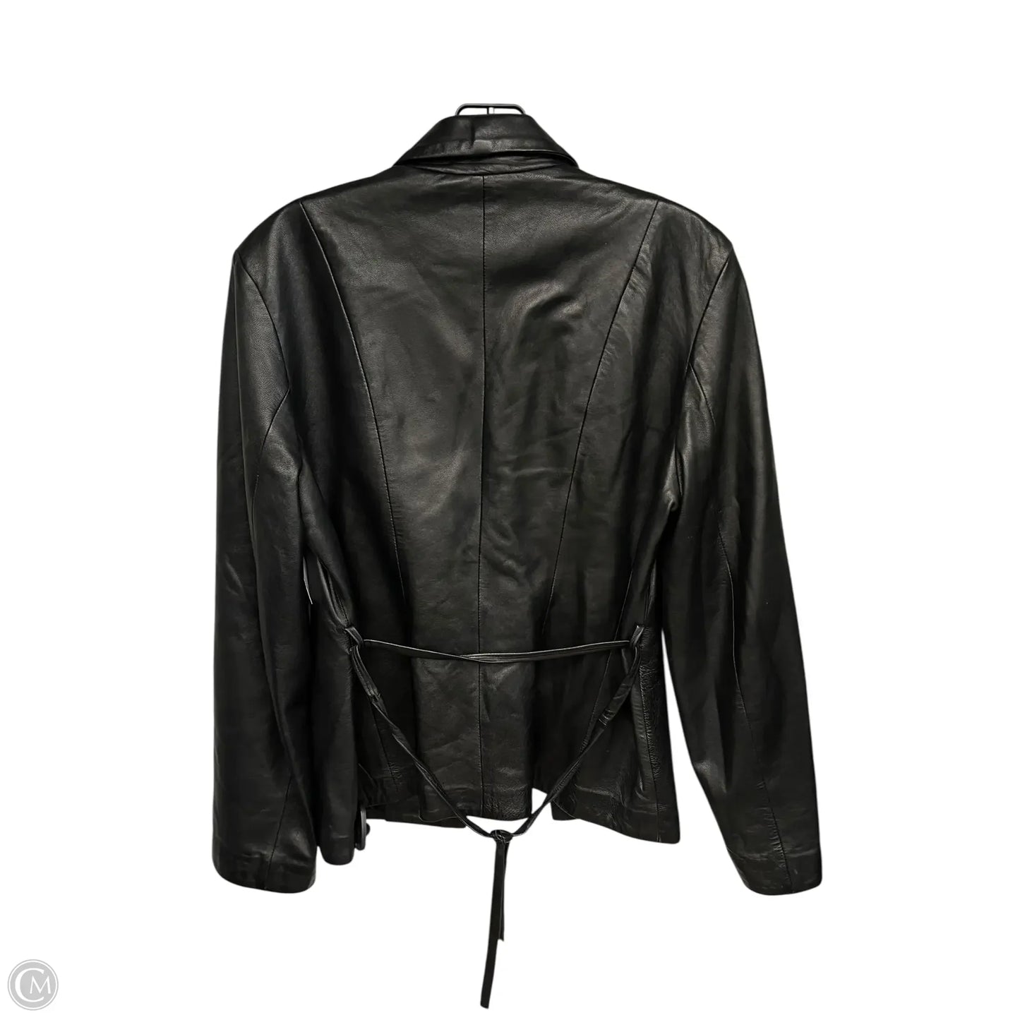 Jacket Leather By Banana Republic In Black, Size: 10