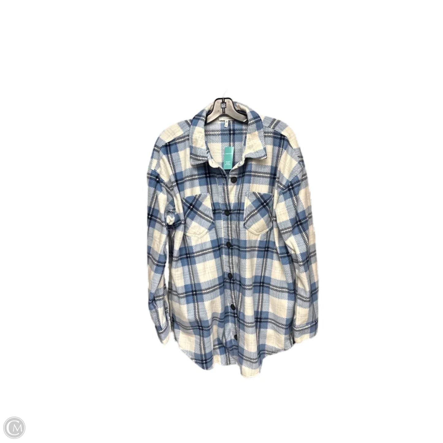 Jacket Shirt By Maurices In Plaid Pattern, Size: L