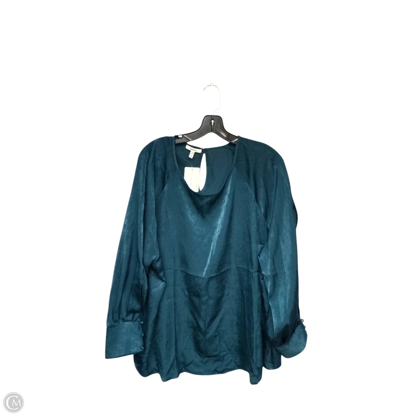 Top Long Sleeve By Maurices In Teal, Size: 2x