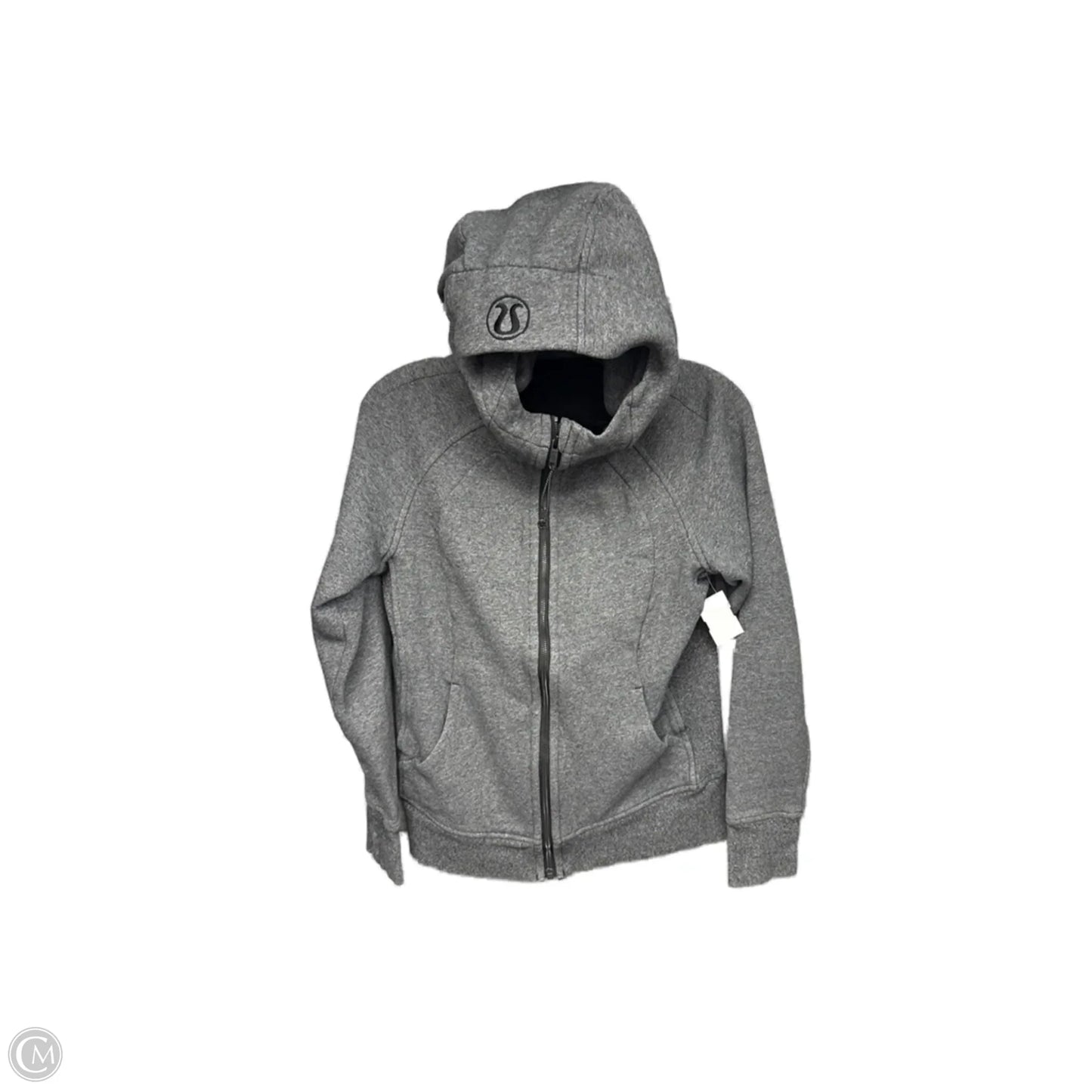 Athletic Sweatshirt Hoodie By Lululemon In Grey, Size: S